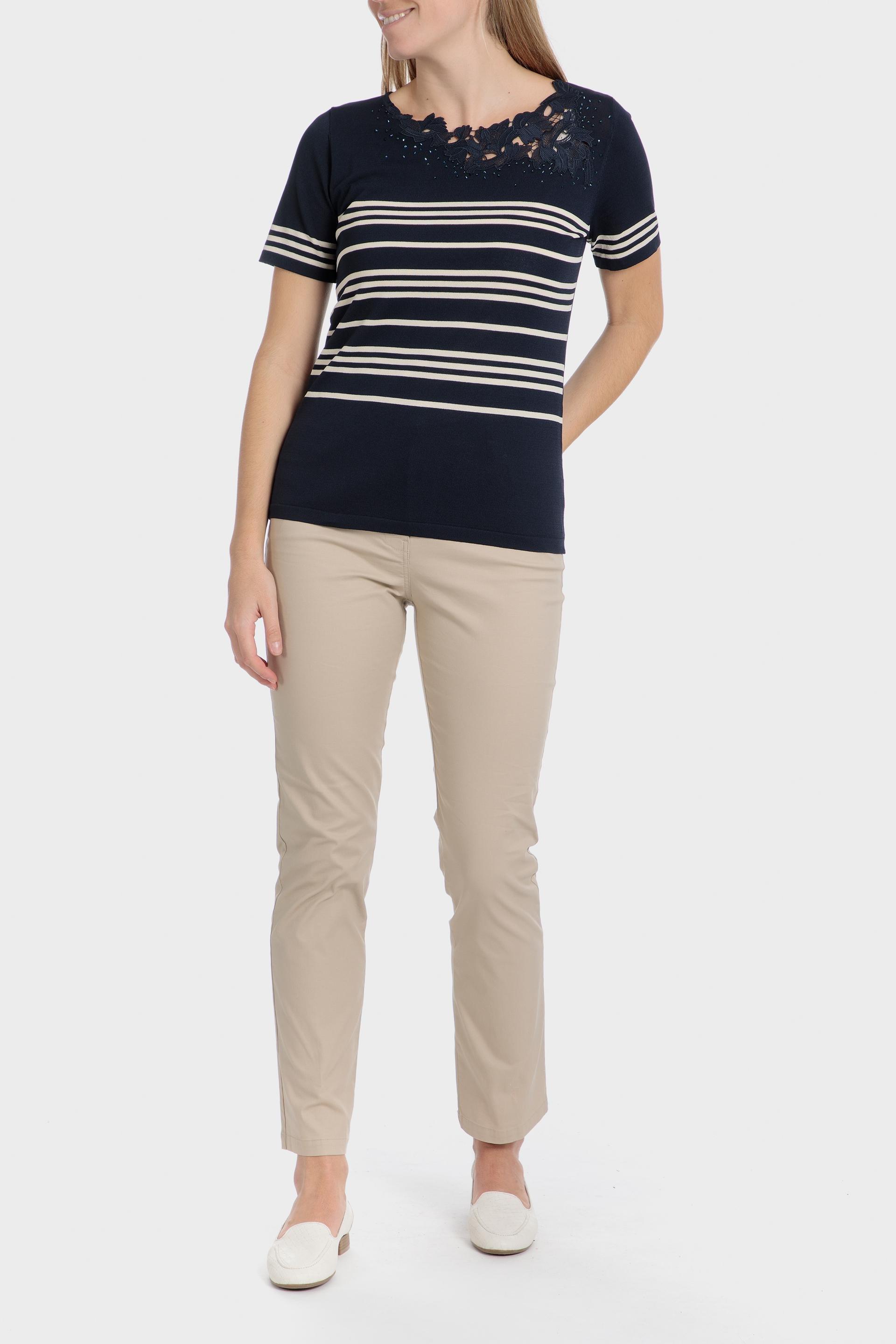 Navy Striped T-Shirt, 3701_104, medium