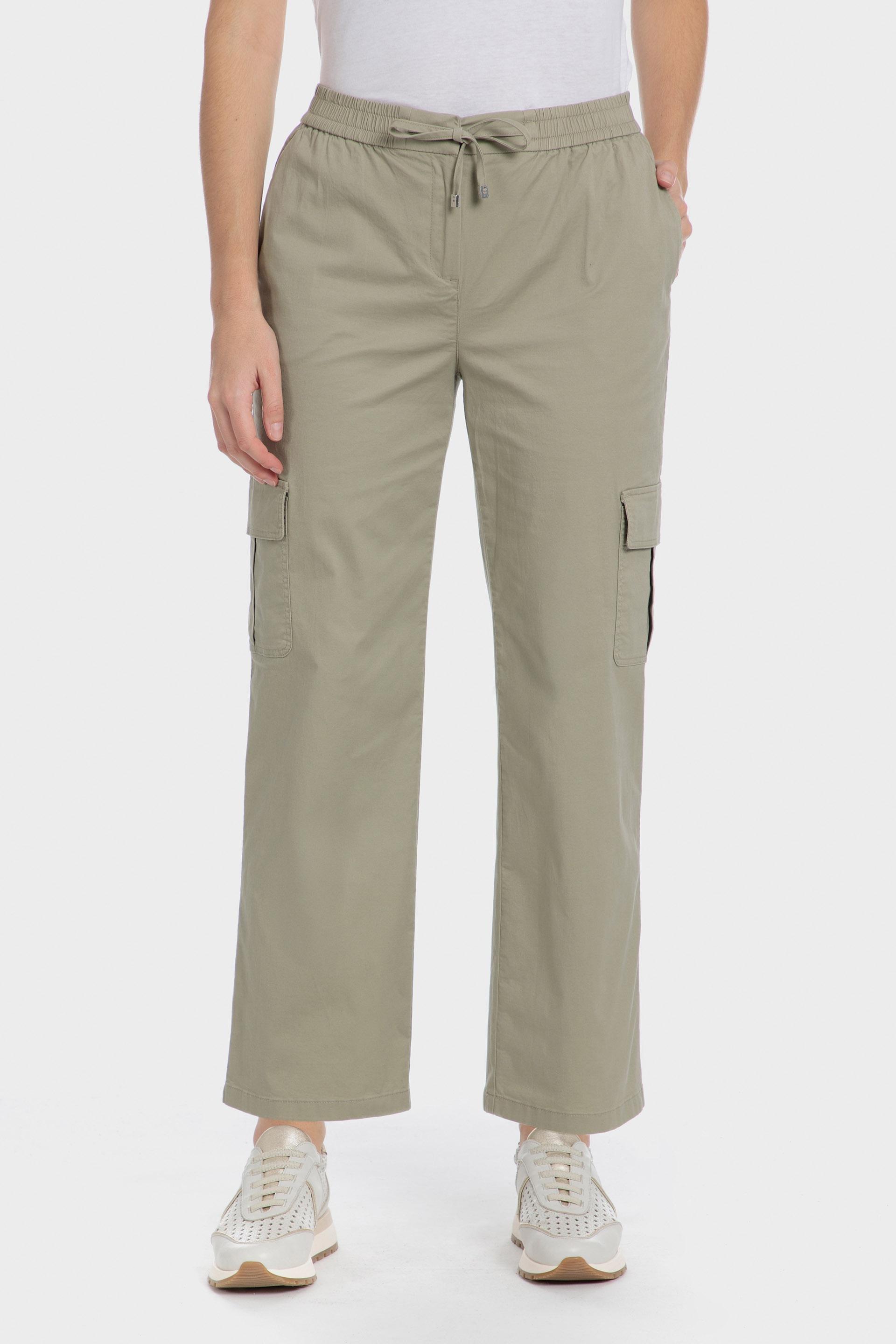 Green Plain Casual Trousers, , large image number 0