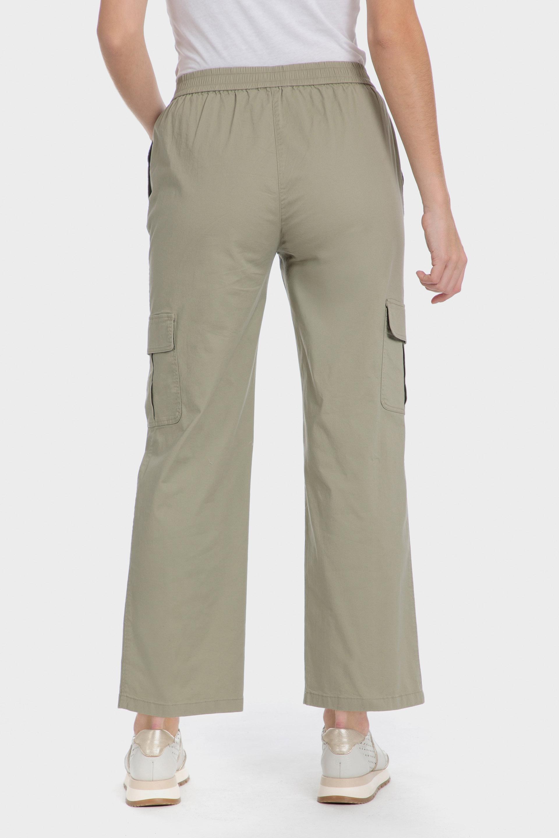 Green Plain Casual Trousers, , large image number 1