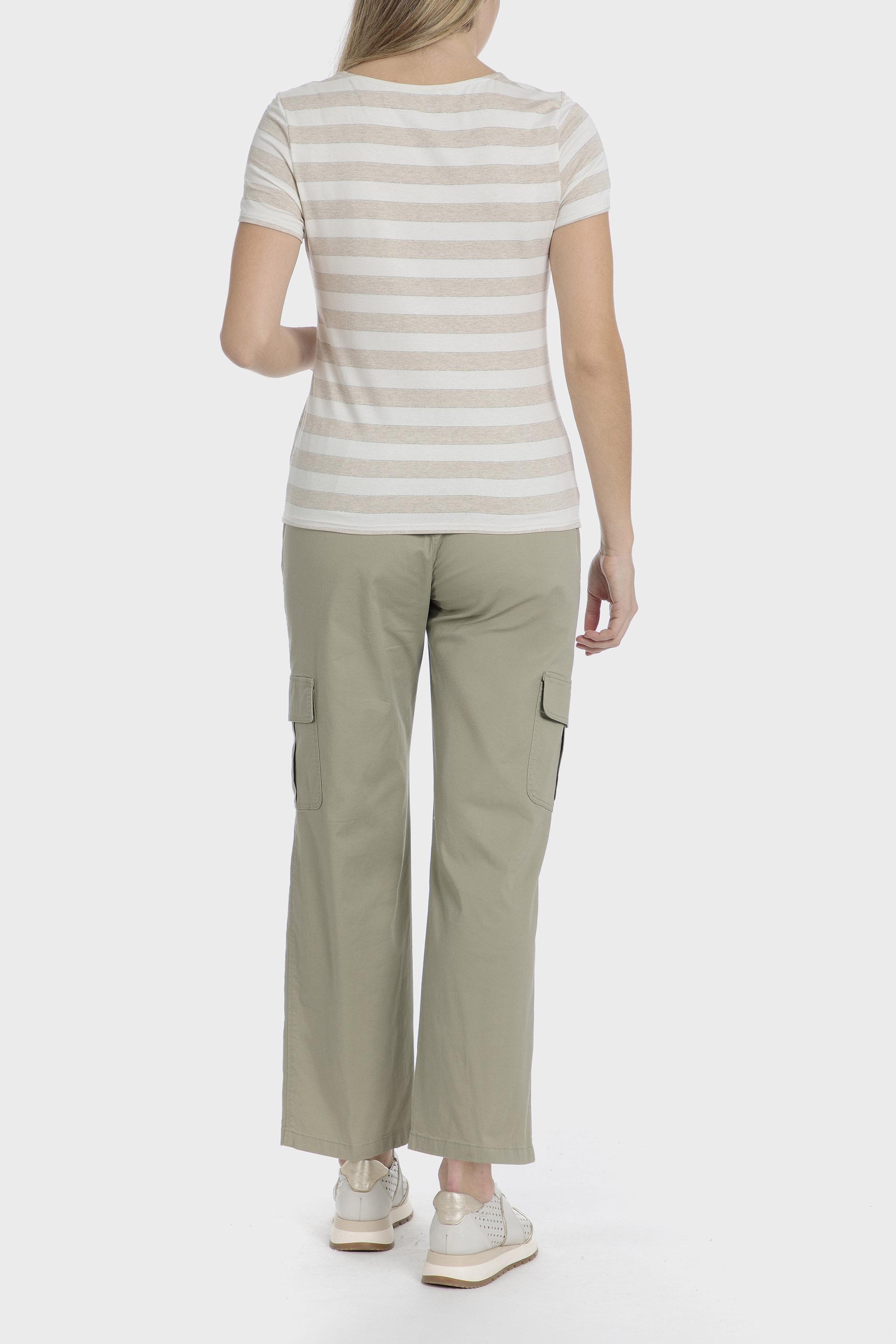 Green Plain Casual Trousers, , large image number 3