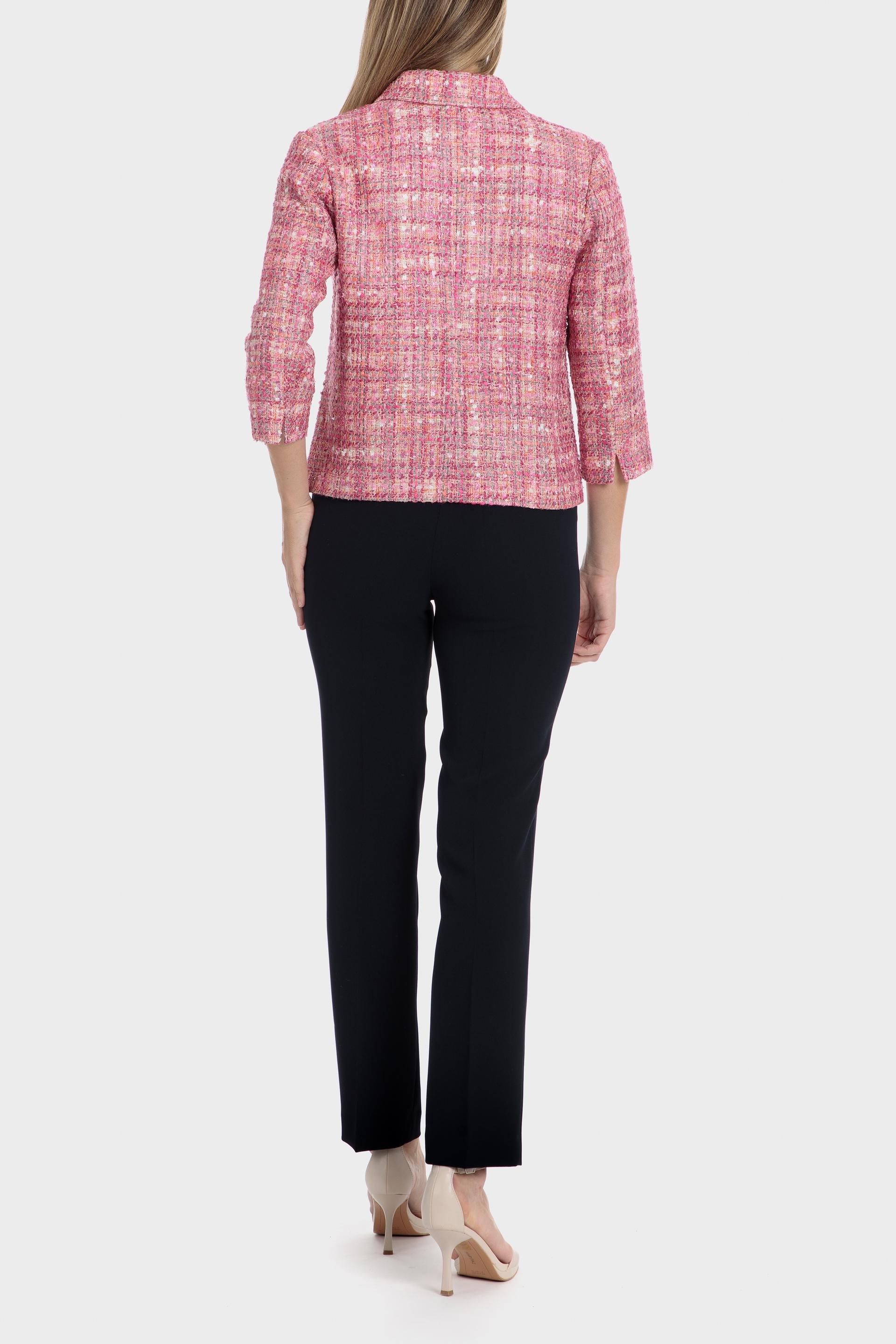 Navy Crepe Trousers With Elastic, , large image number 7