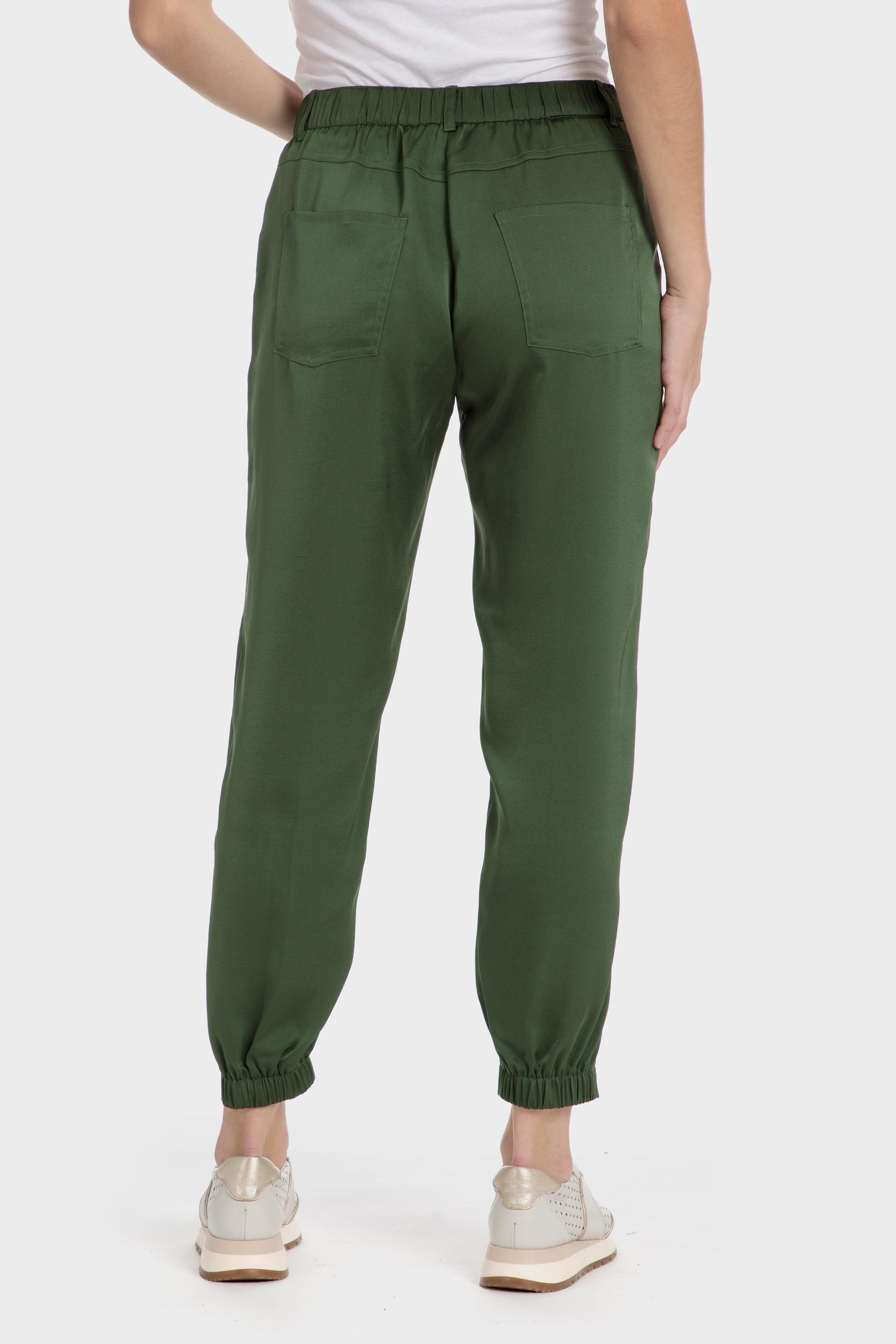 Green Ankle Length Trousers, Green Tea, large image number 1