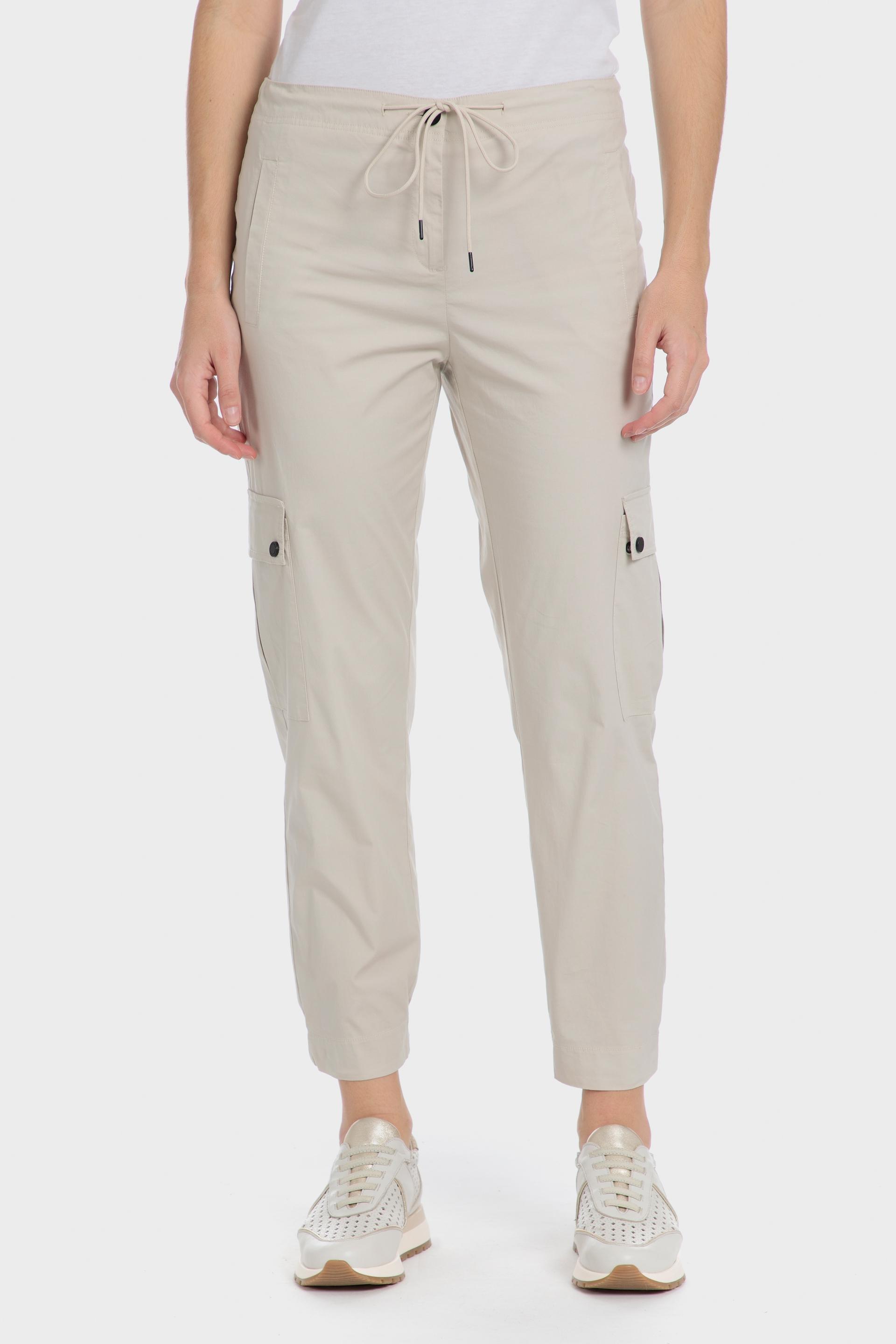 Beige Casual Ankle-Length Trousers, , medium