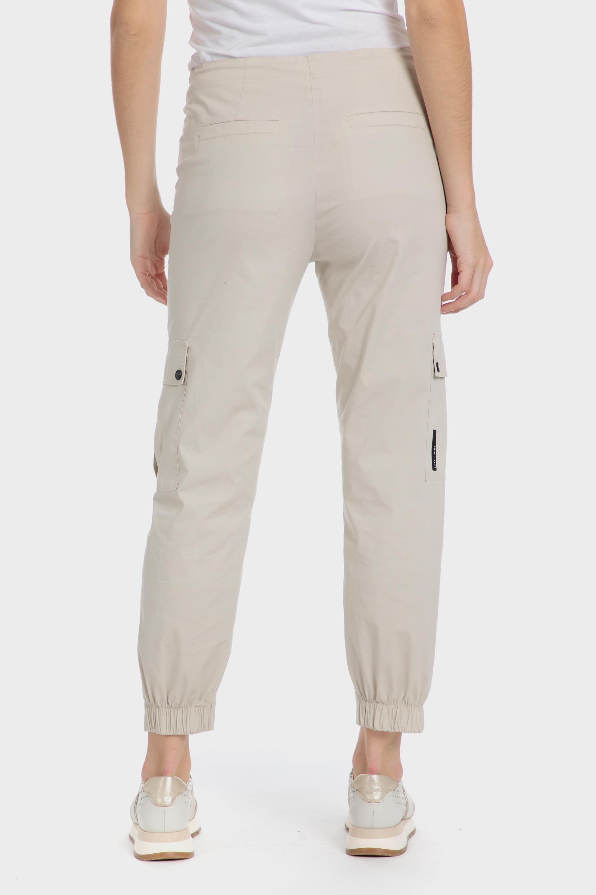 Beige Casual Ankle-Length Trousers, , large image number 1
