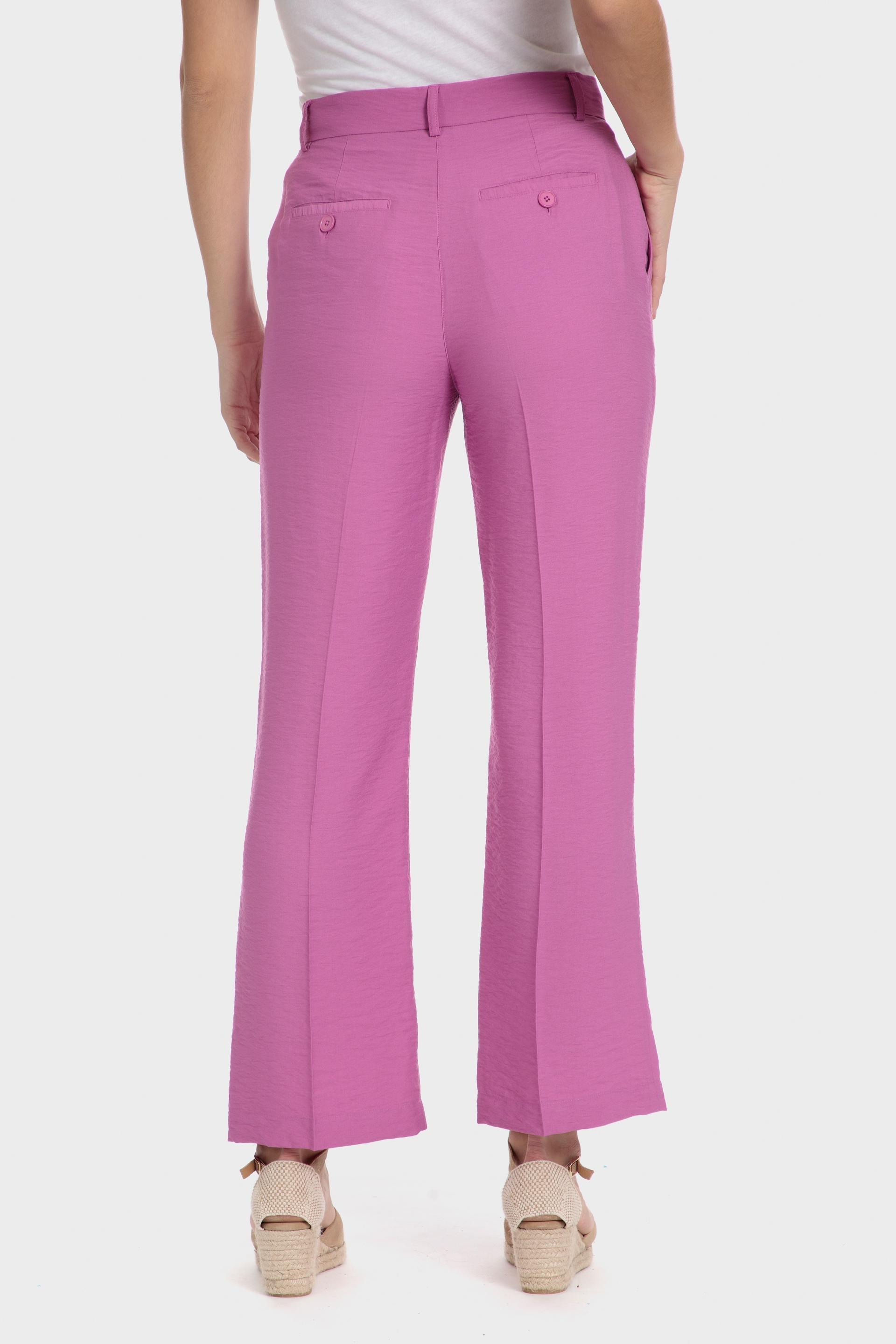 Pink Plain Casual Trousers, , large image number 2