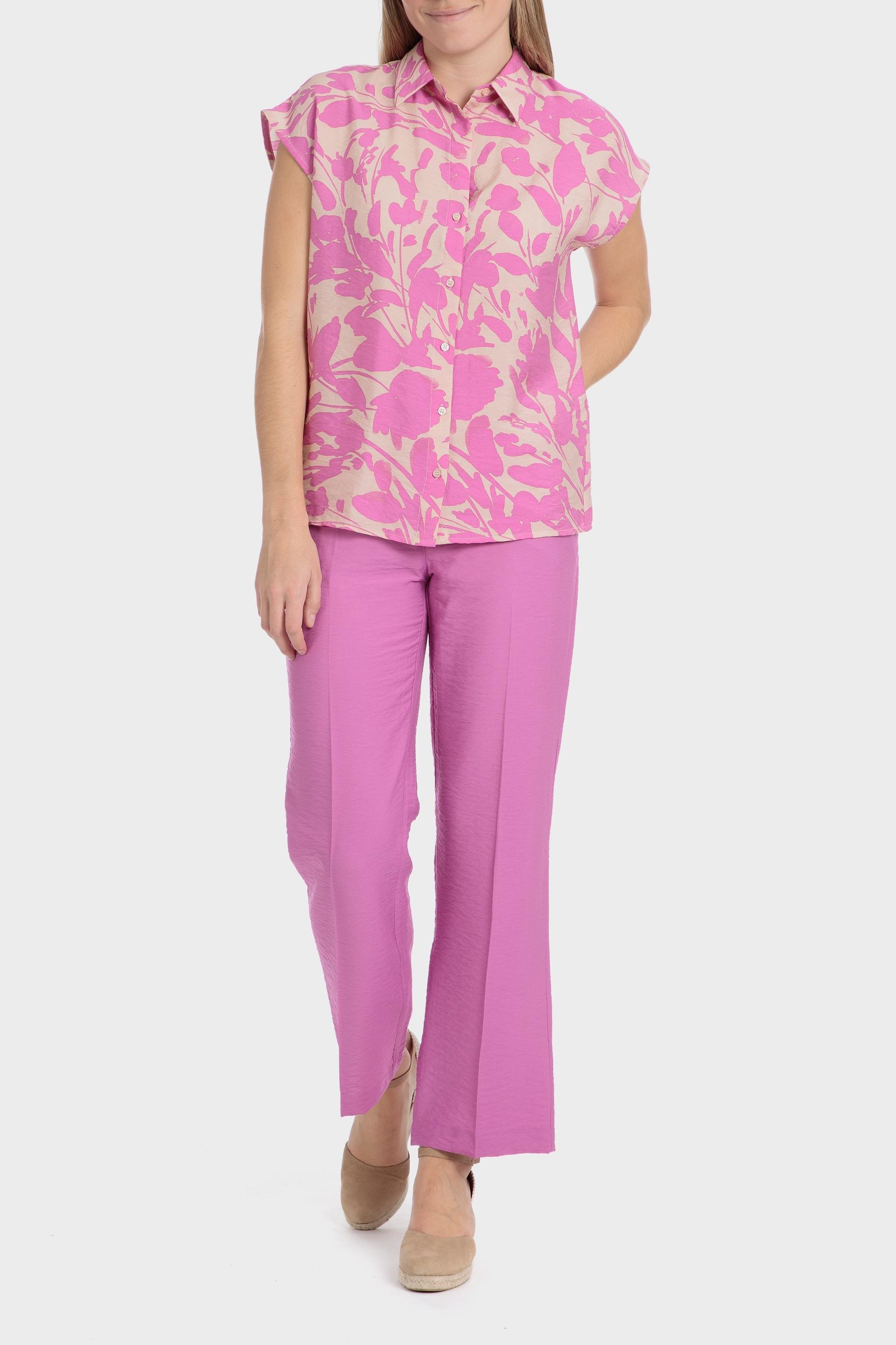 Pink Plain Casual Trousers, , large image number 3