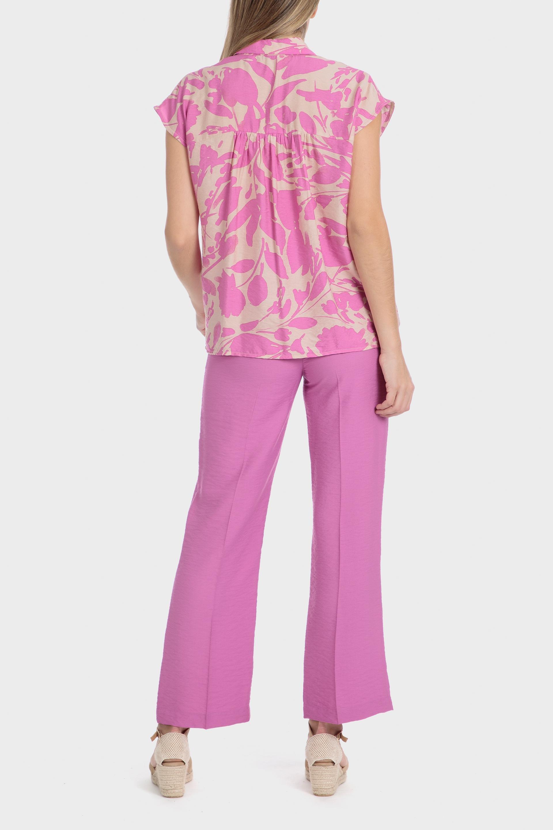 Pink Plain Casual Trousers, , large image number 4