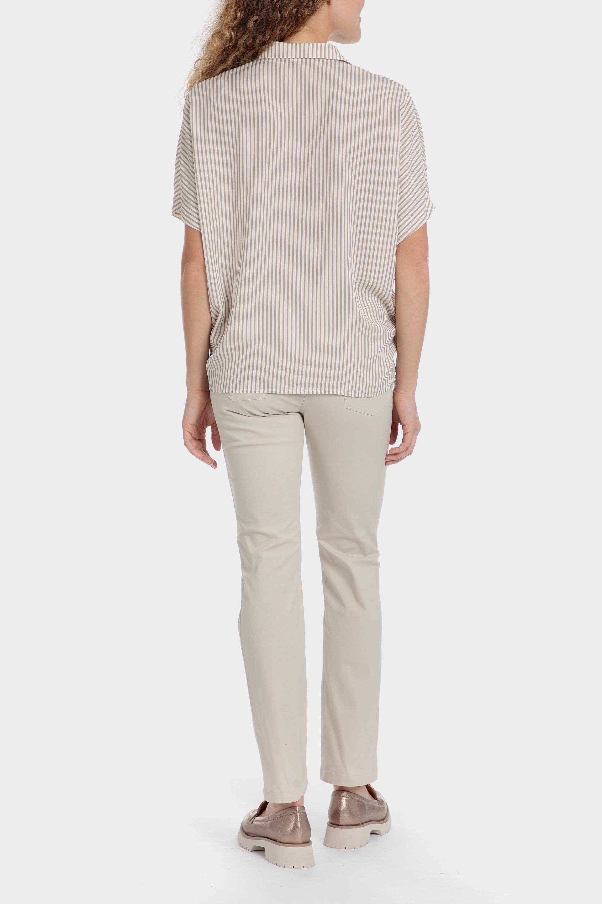 Beige Cotton Trousers With Elastic, , large image number 4