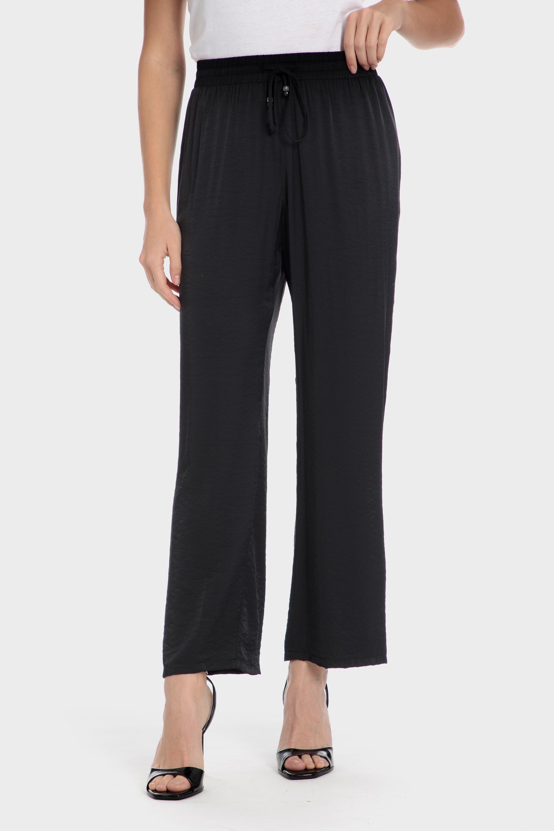 Black Plain Casual Trousers, , large image number 0
