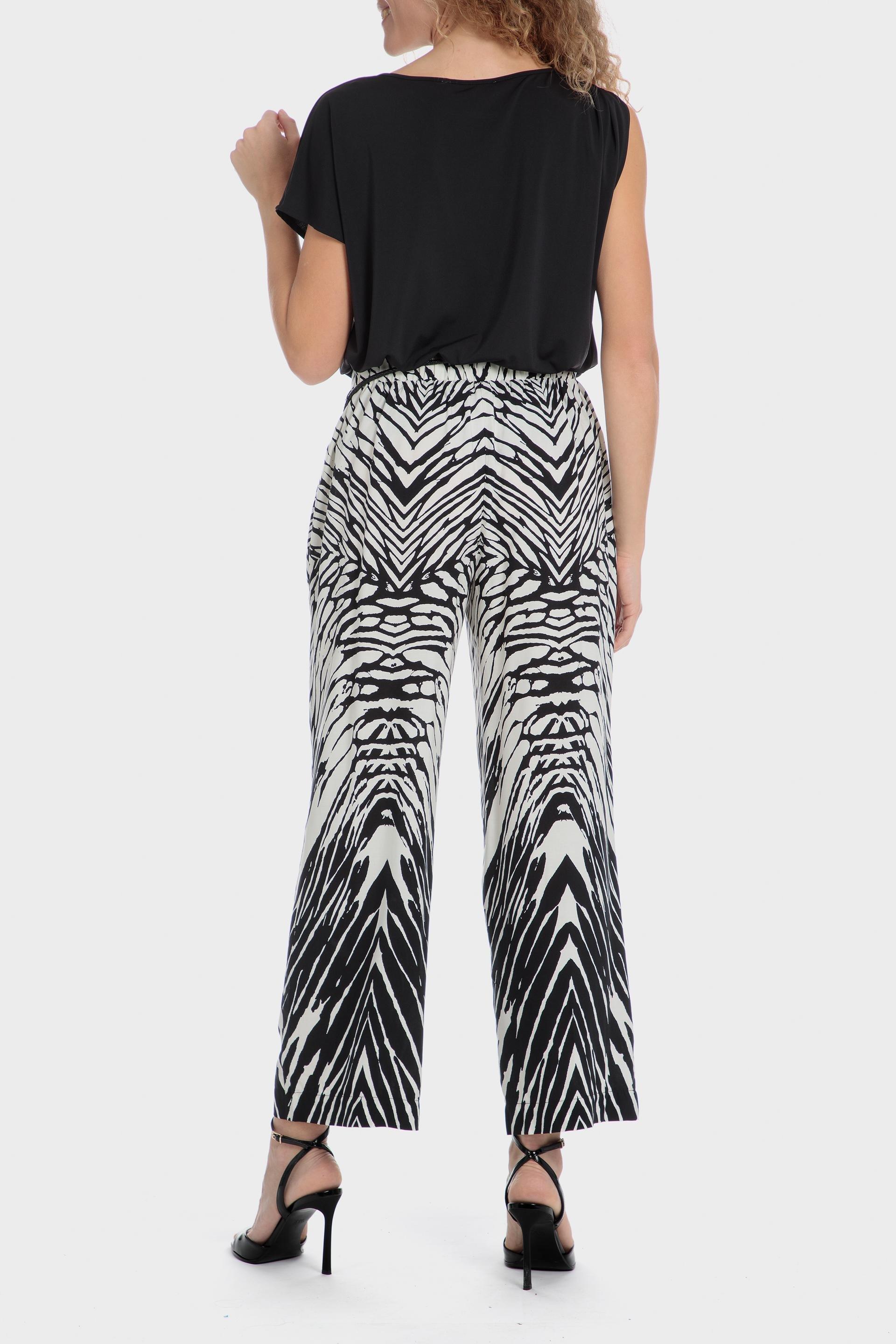 Black Printed Capri Trousers, , large image number 4