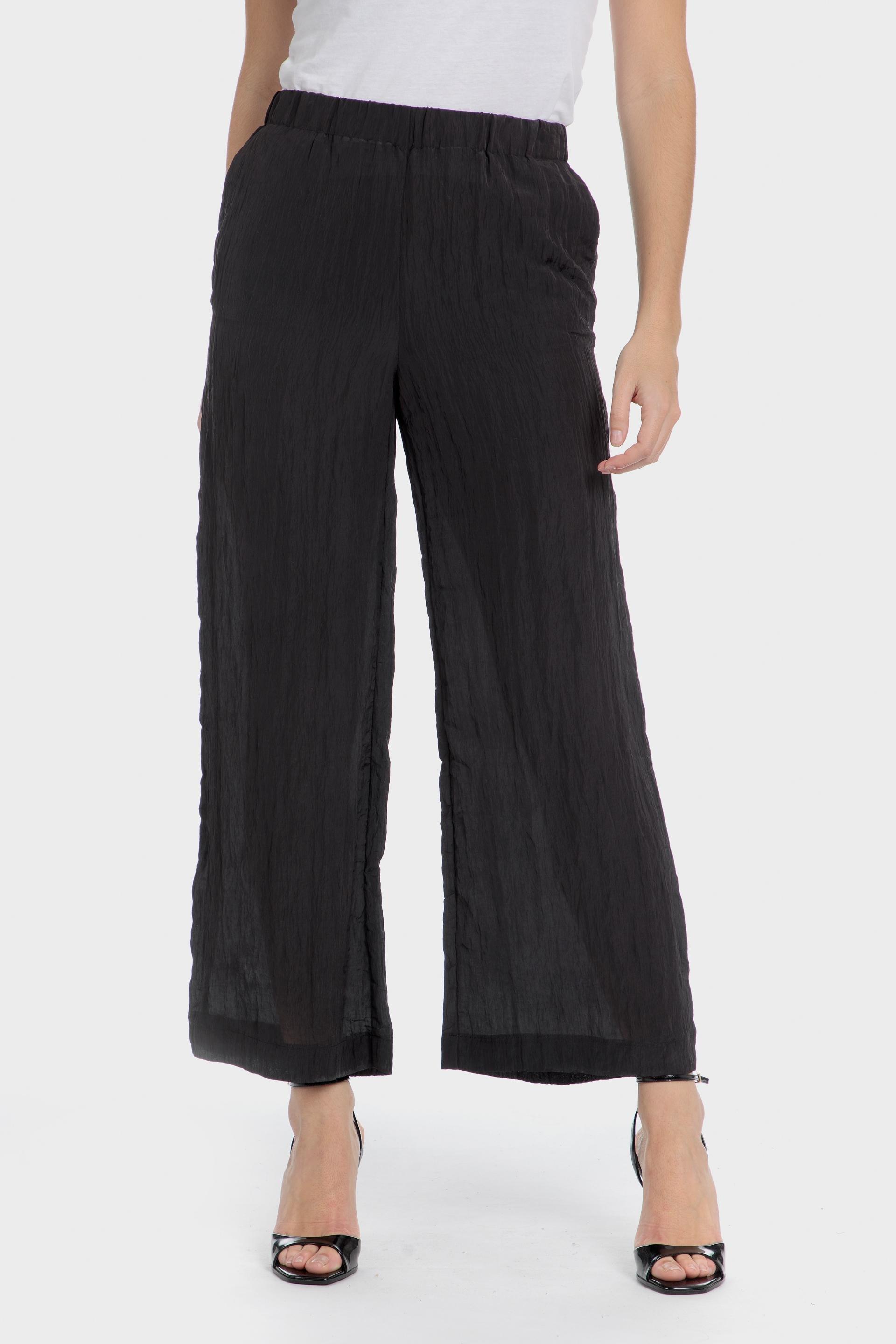 Black Wide Leg Trousers, , large image number 0
