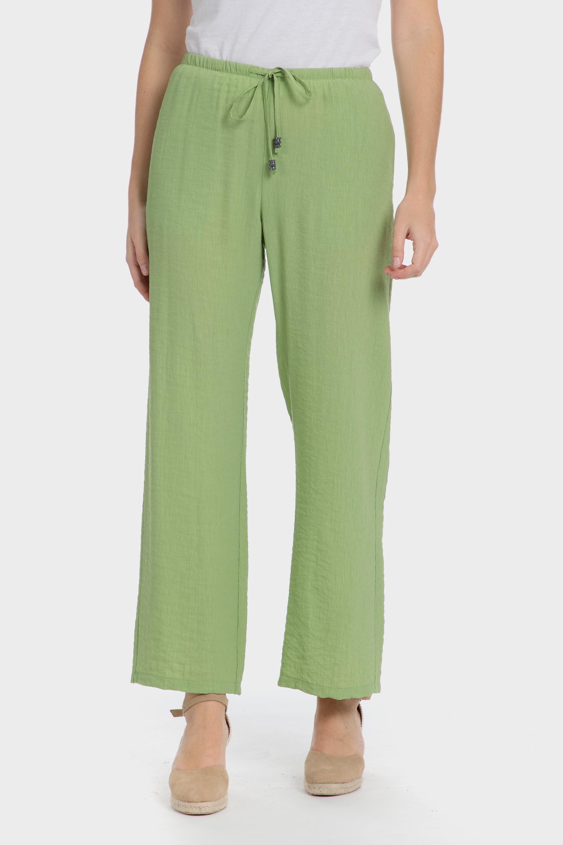 Green Elestic Waist Trousers, , medium