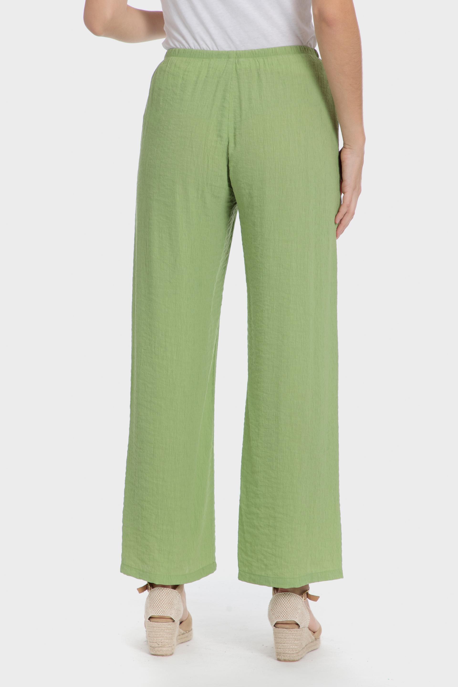 Green Elestic Waist Trousers, , large image number 1