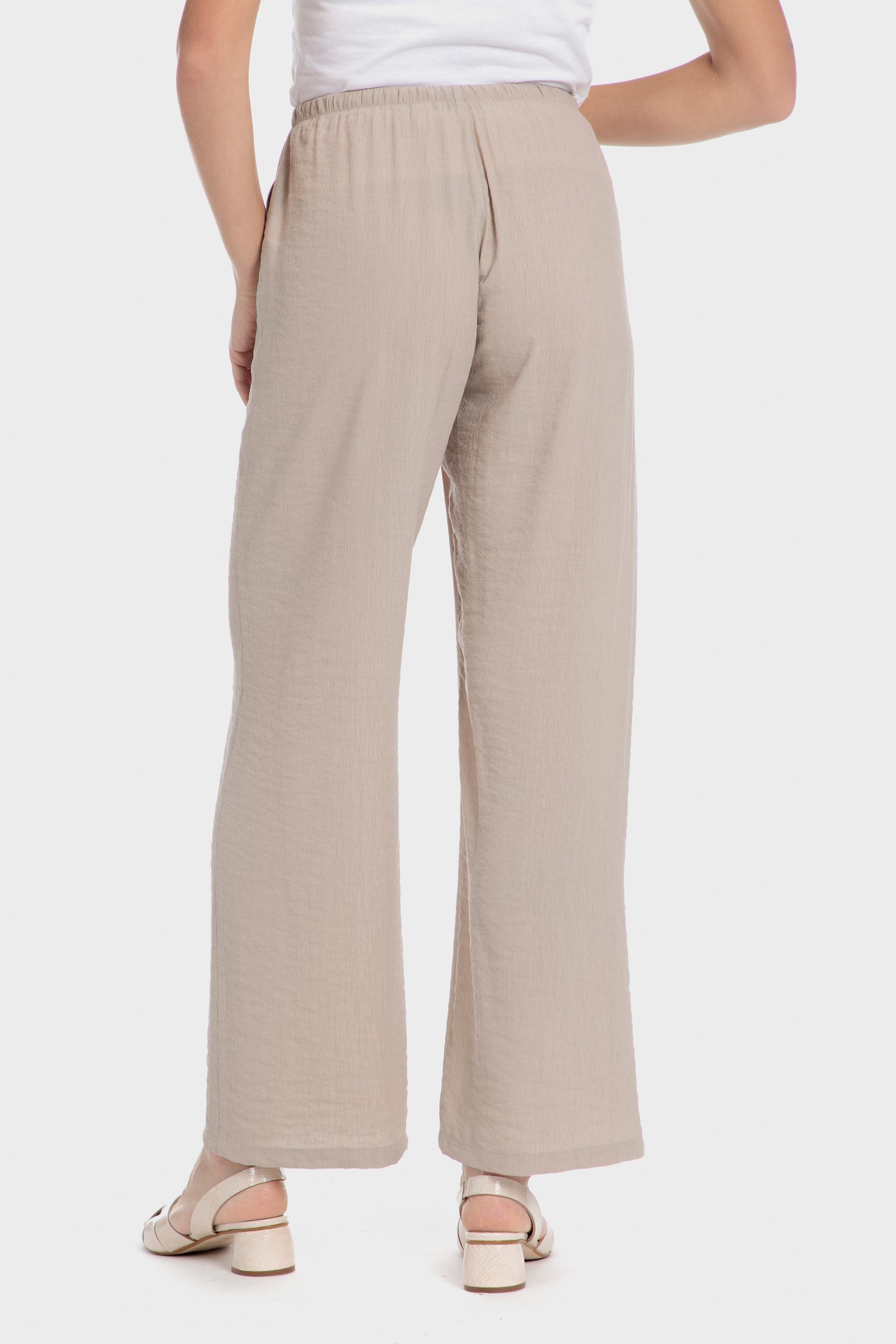 Beige Plain Casual Trousers, , large image number 4