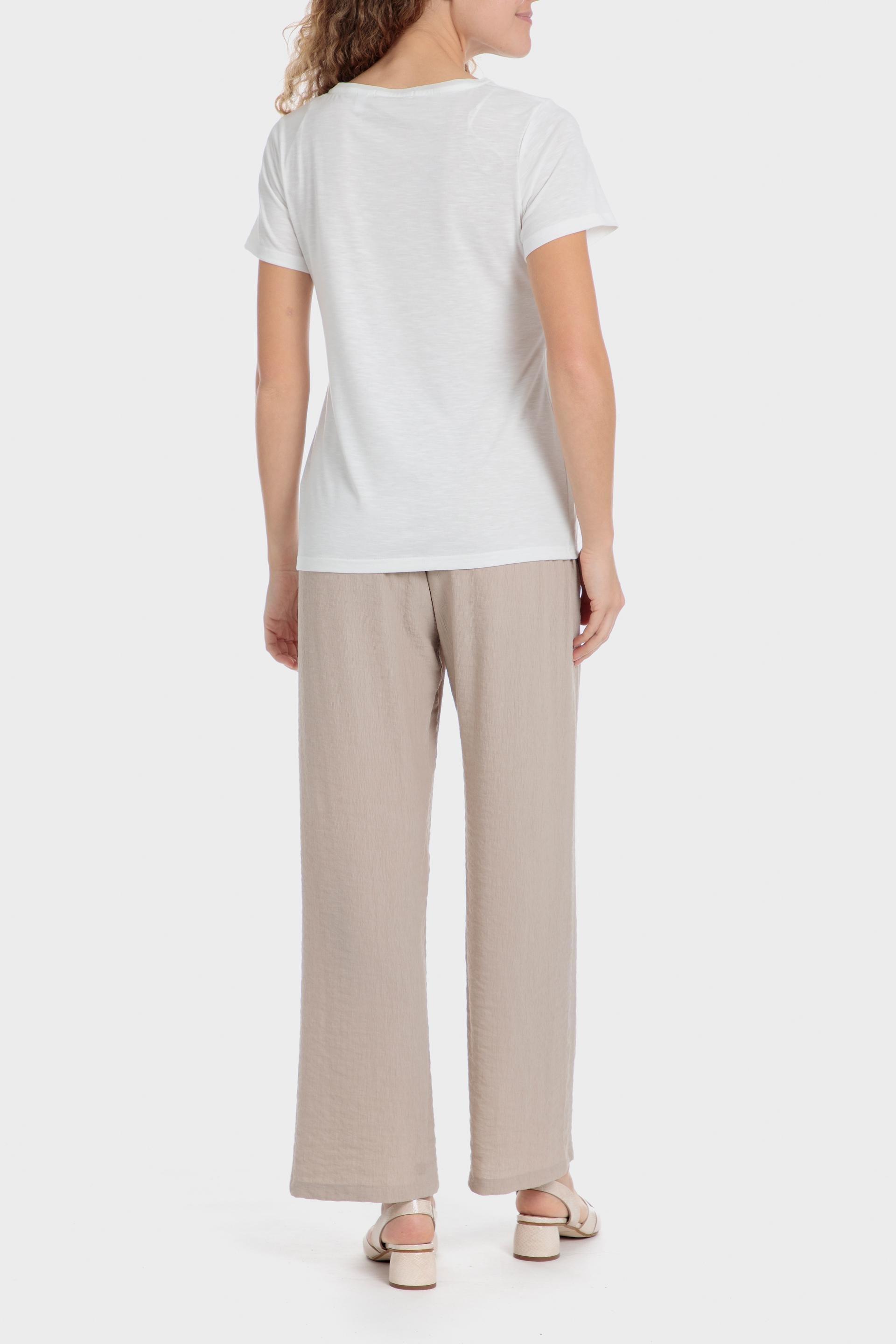 Beige Plain Casual Trousers, , large image number 5