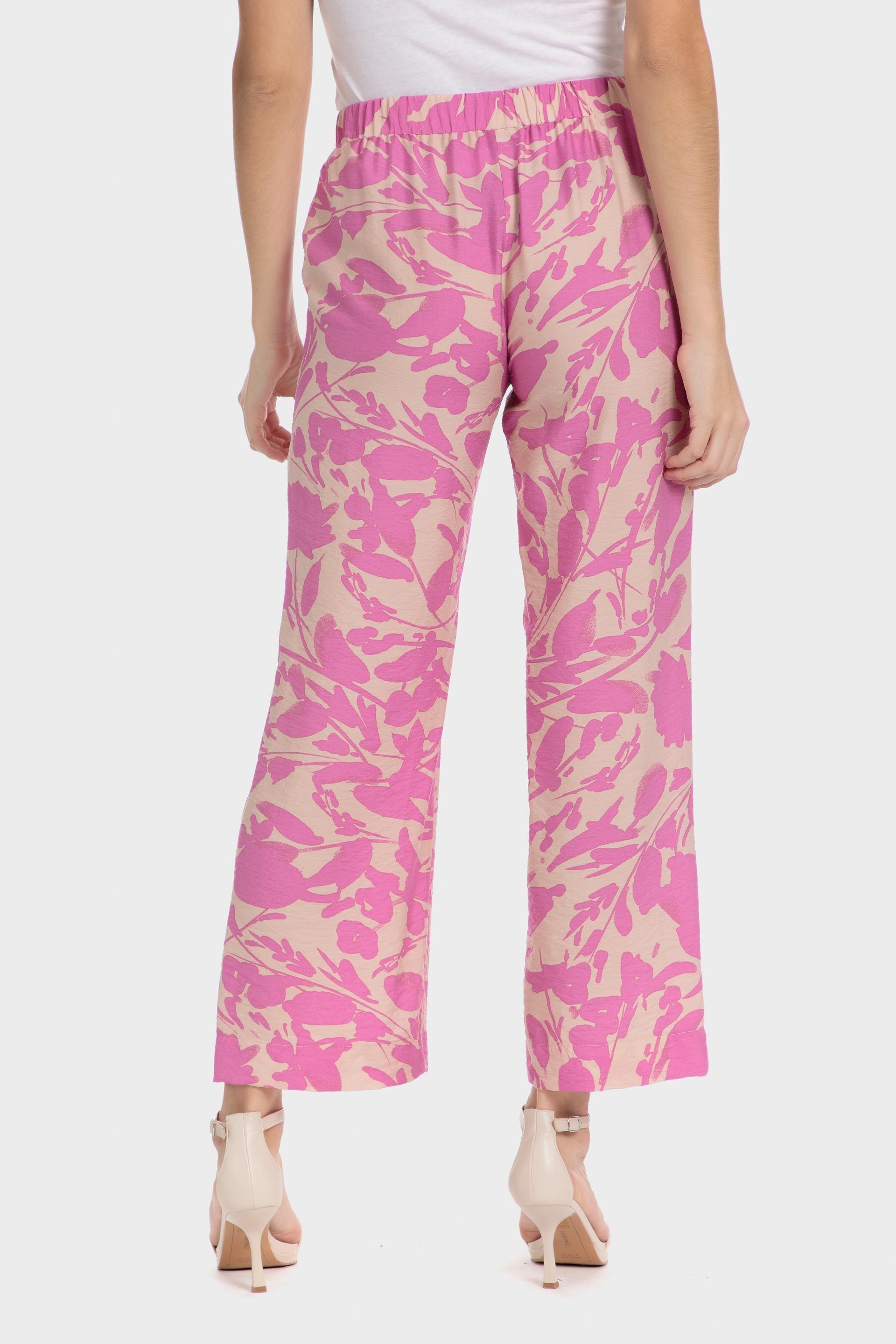 Pink Printed Casual Trousers, , large image number 2
