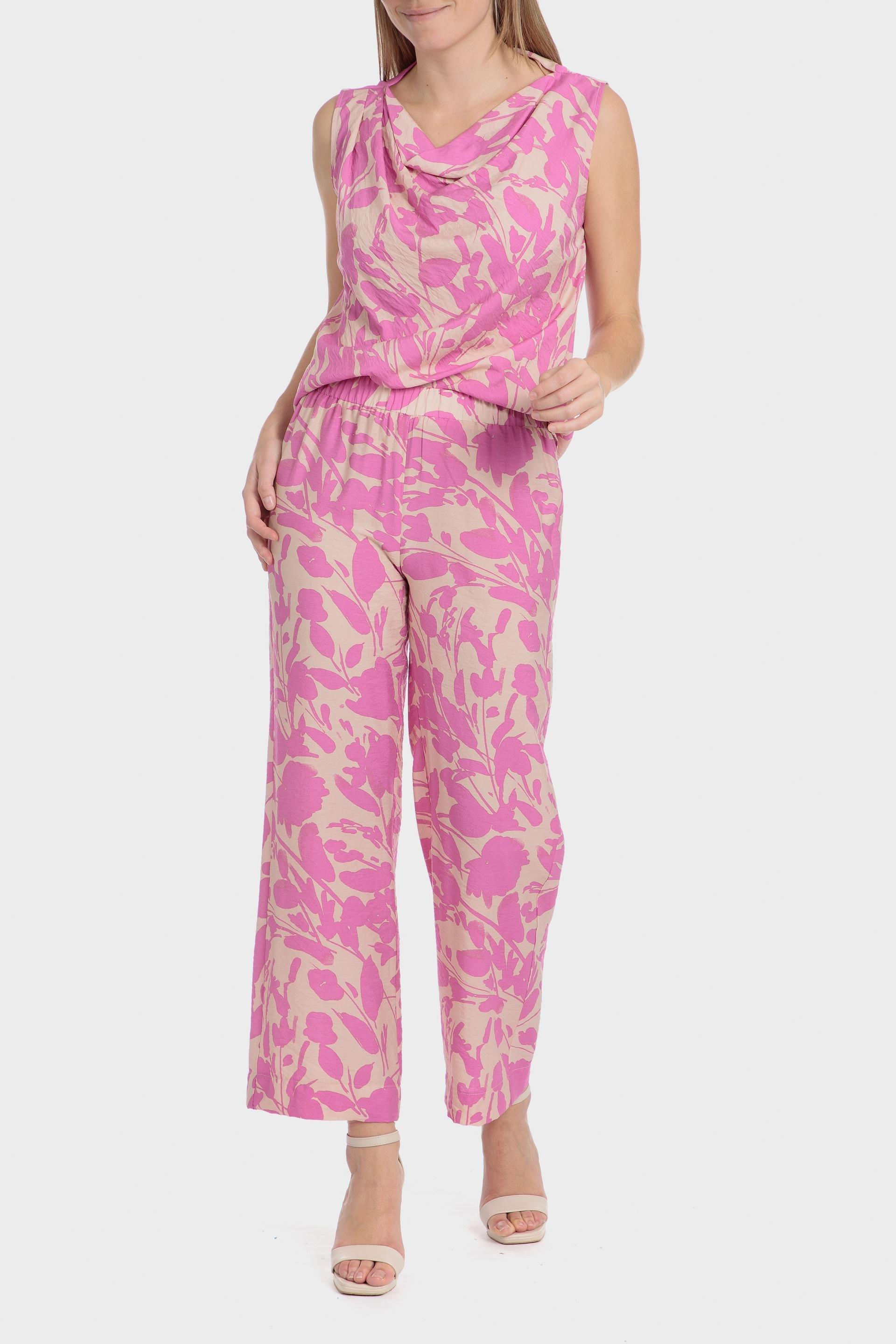 Pink Printed Casual Trousers, , large image number 3