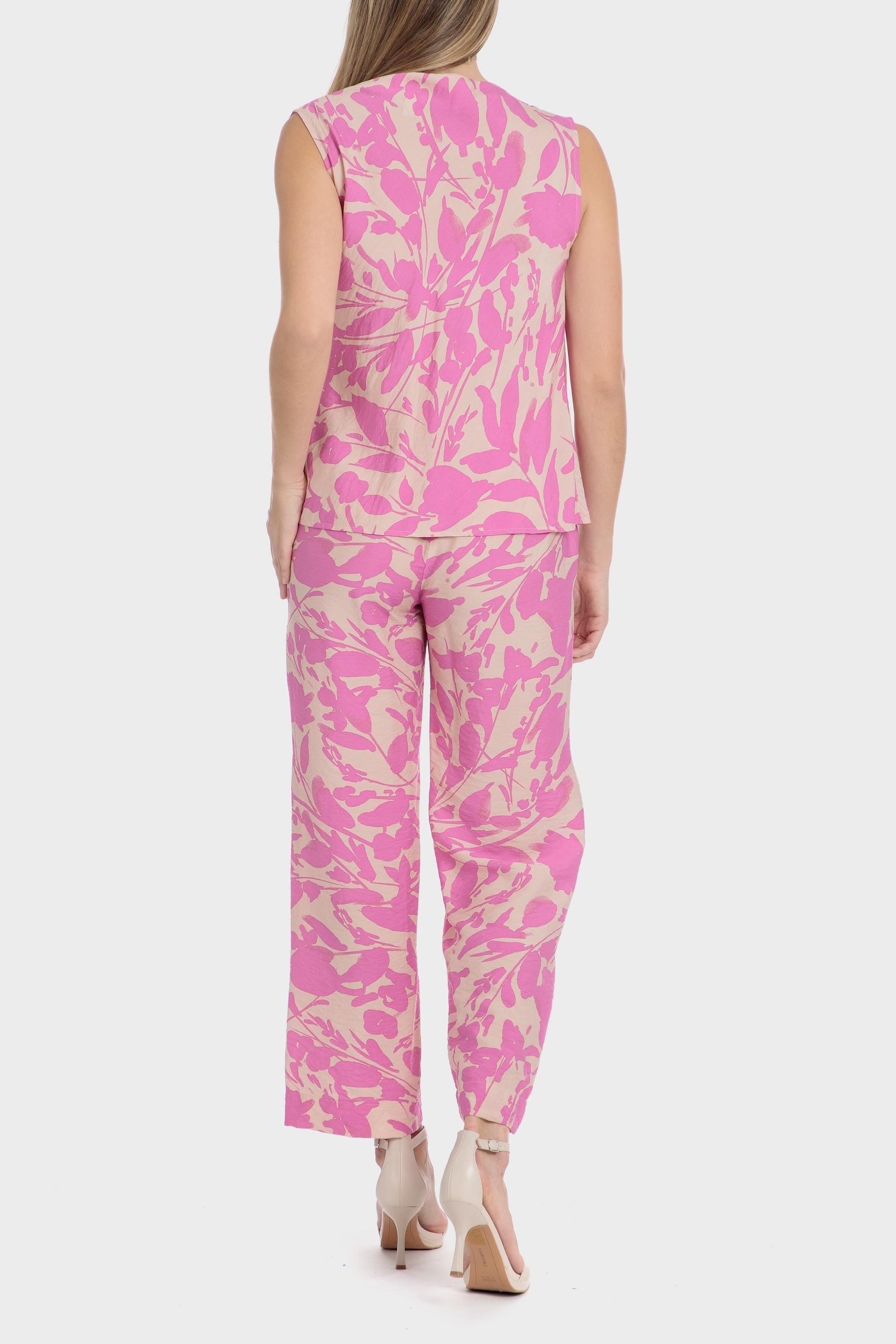 Pink Printed Casual Trousers, , large image number 4