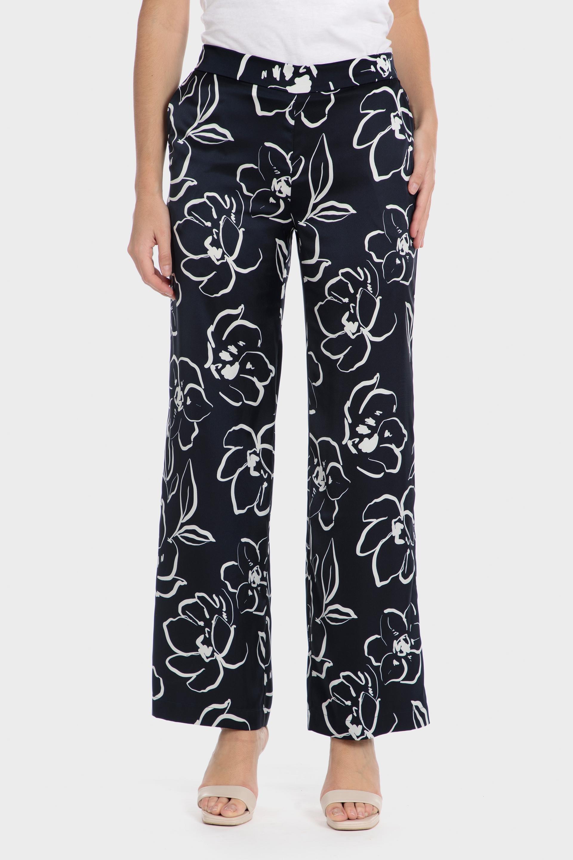 Wide-Leg Printed Pants, , large image number 0