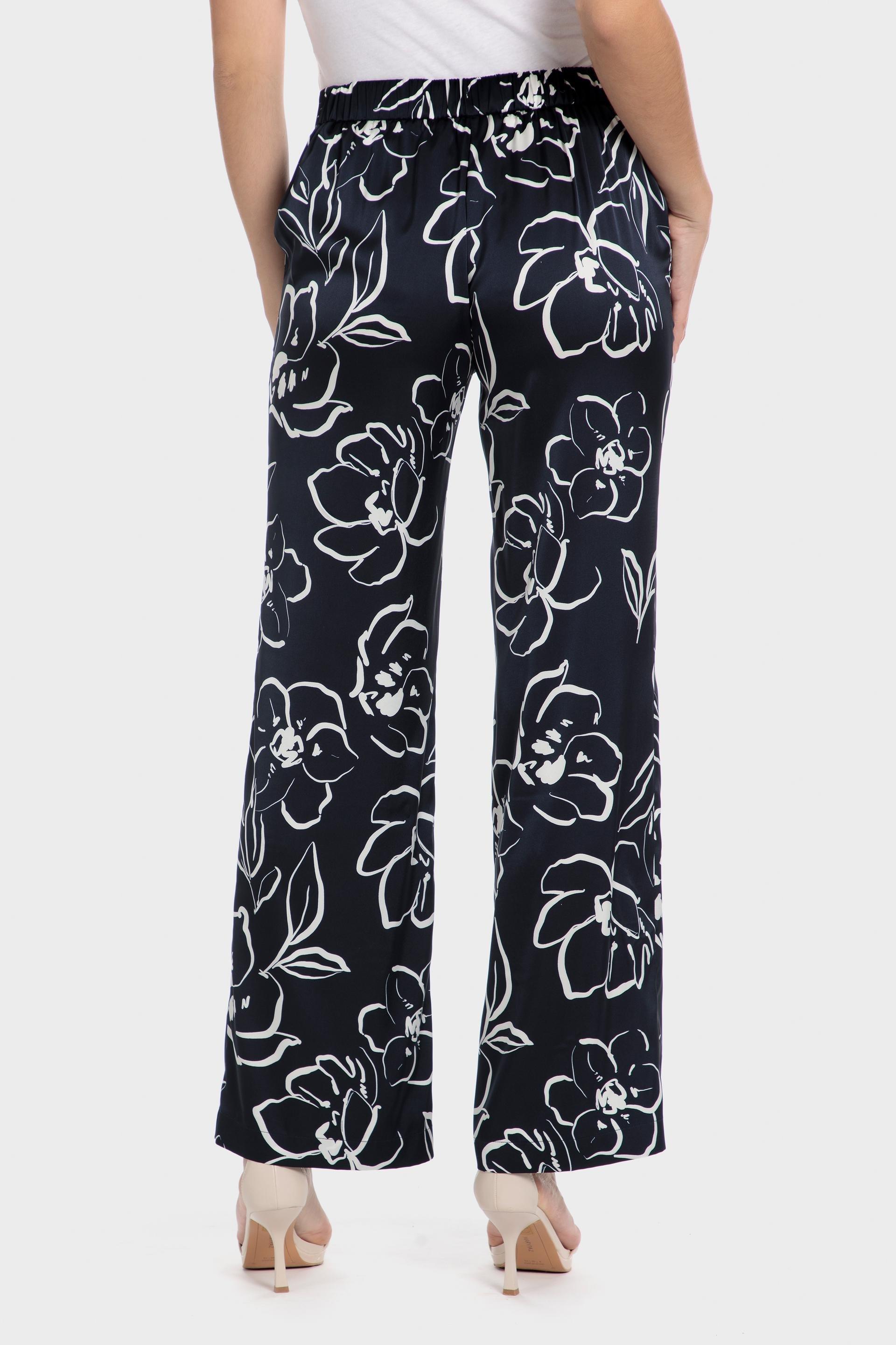Wide-Leg Printed Pants, , large image number 1