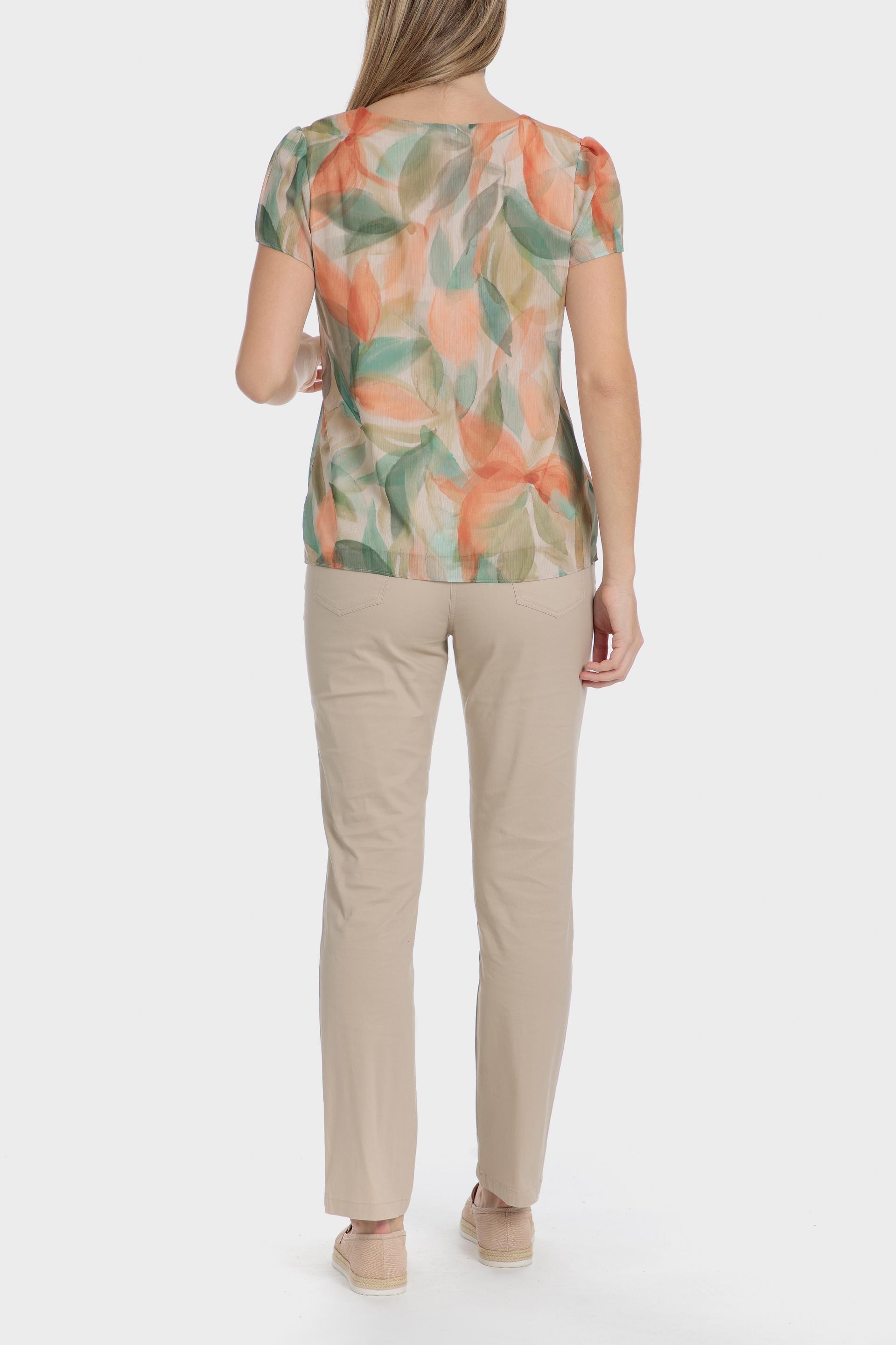 Beige Plain Casual Capri, , large image number 3