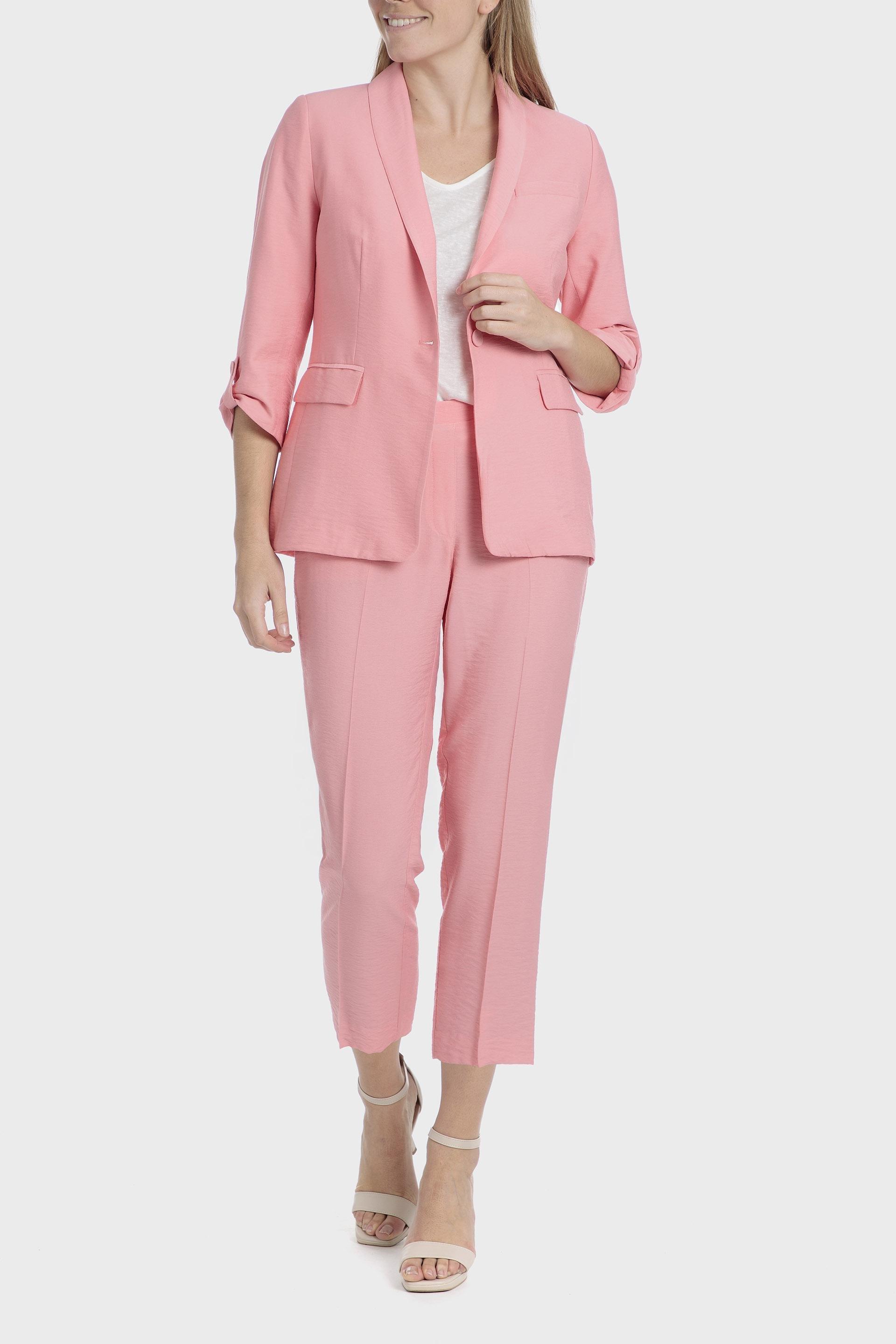 Pink Elastic Waist Trousers, 3701_118, large image number 3