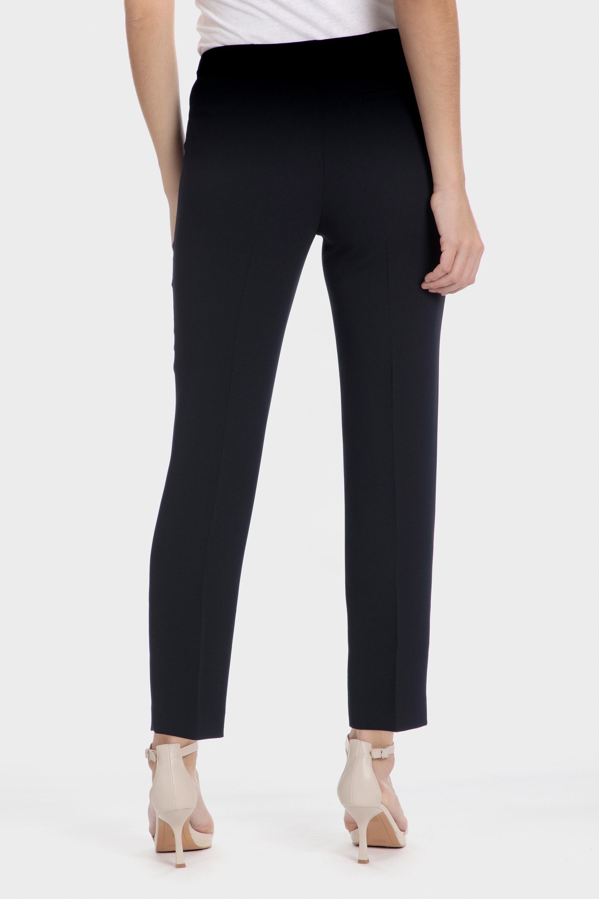 Navy Crepe Capri Trousers, 3701_104, large image number 3