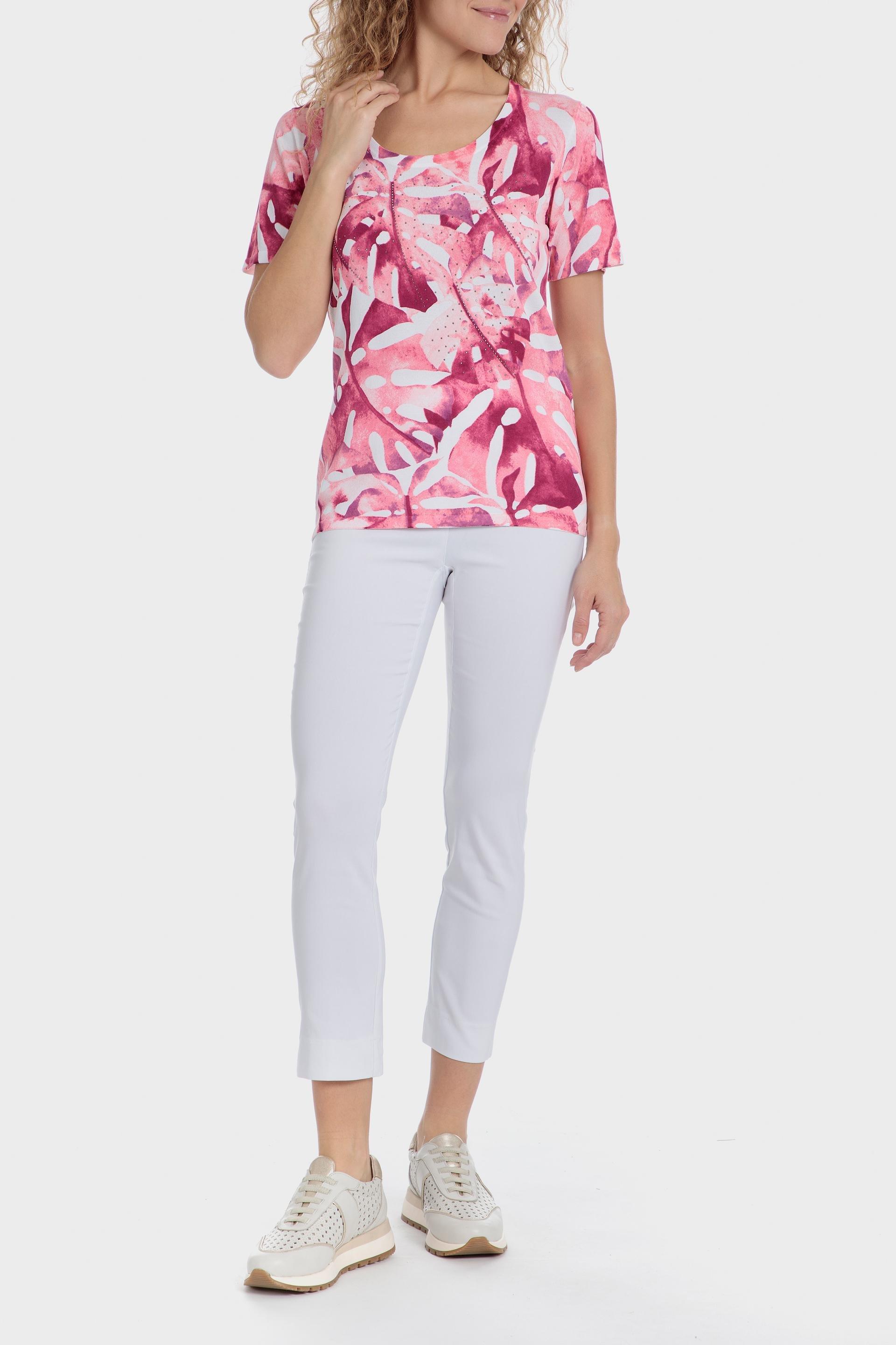 White Plain Casual Ankle-Length Trousers, , large image number 2