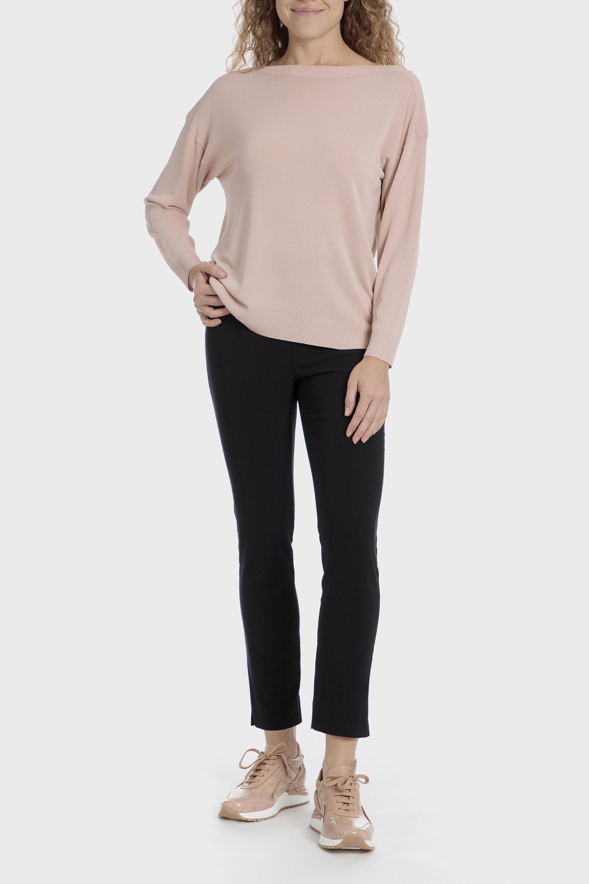 Black Plain Casual Cropped Trousers, , large image number 2