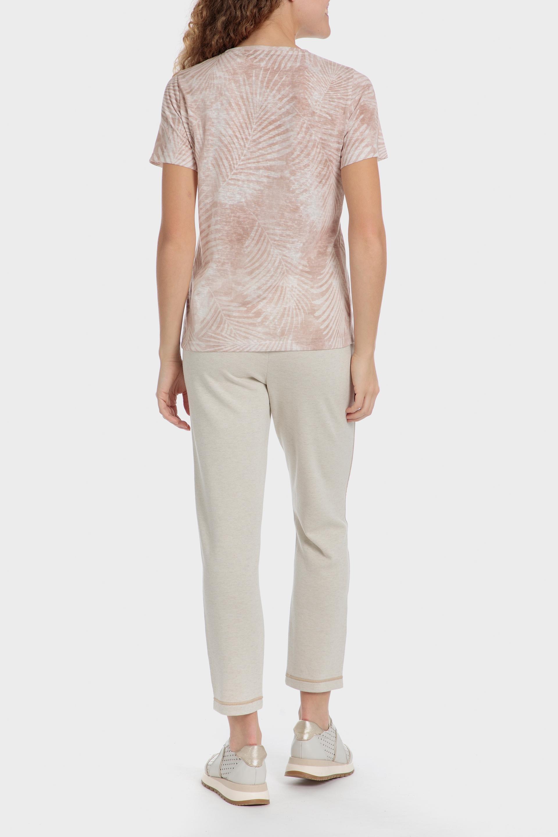 Cream Straight-Leg Pants With Drawstring, , large image number 3