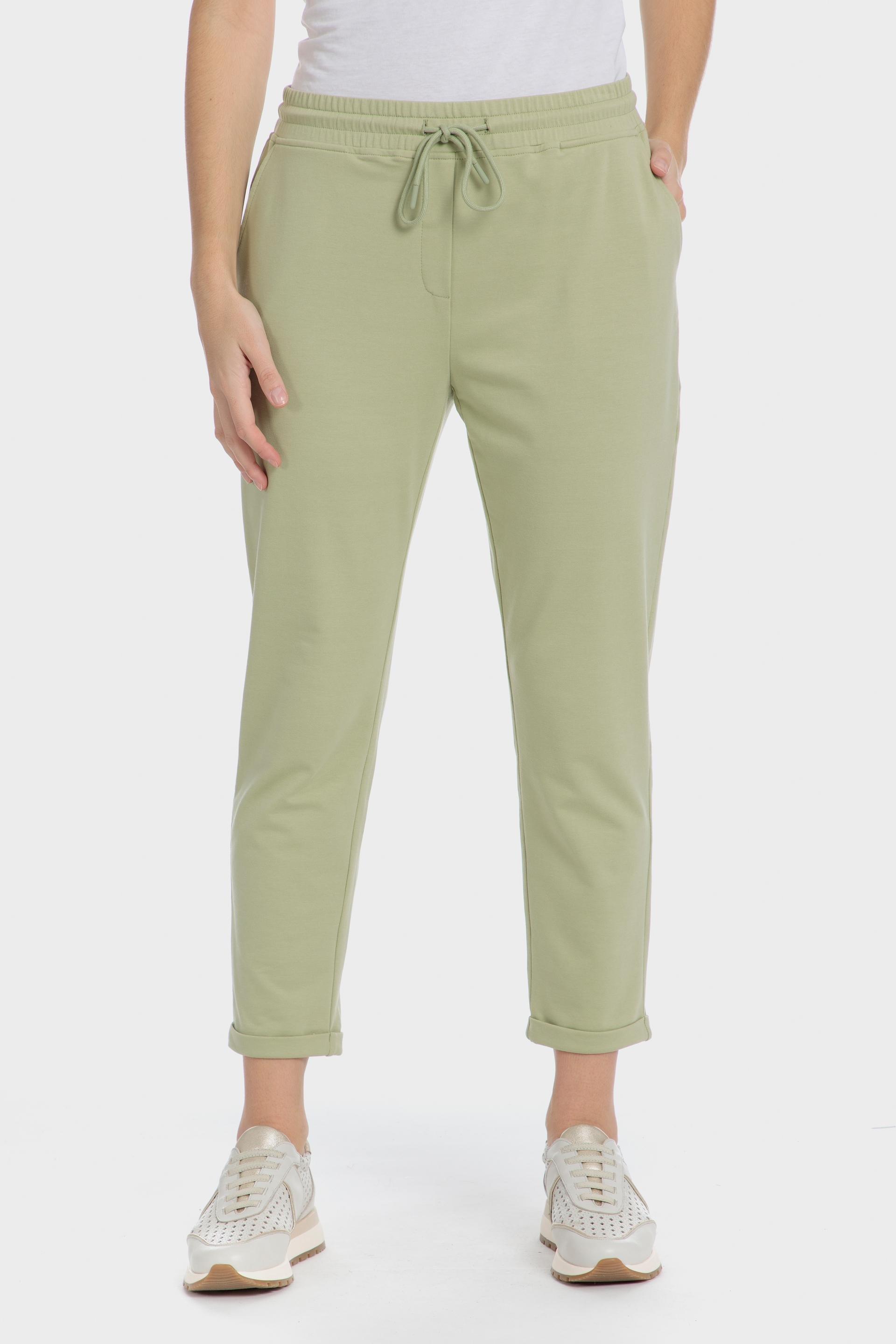 Straight-Leg Plain Casual Trousers, 3701_285, large image number 0