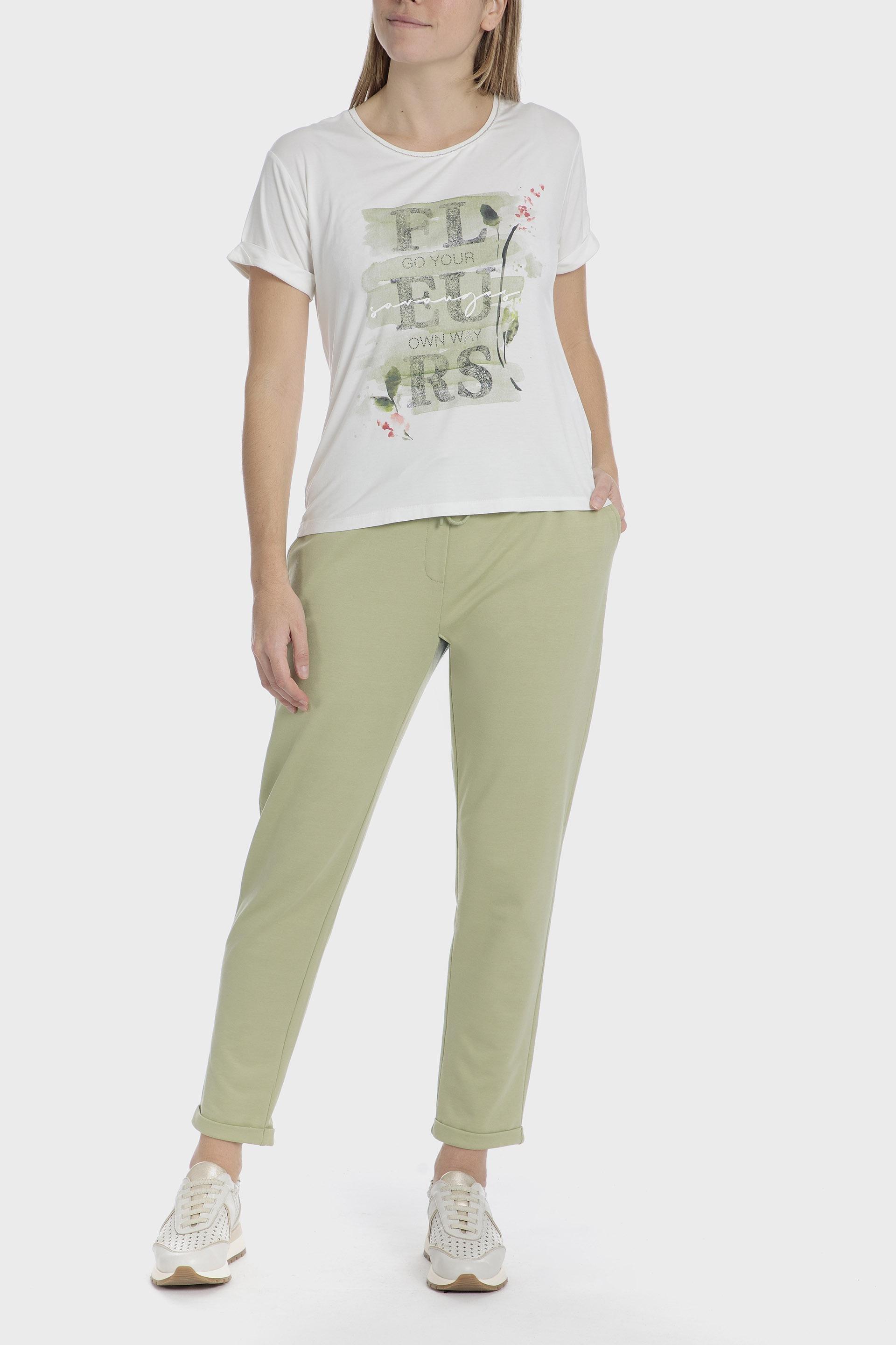 Straight-Leg Plain Casual Trousers, 3701_285, large image number 2