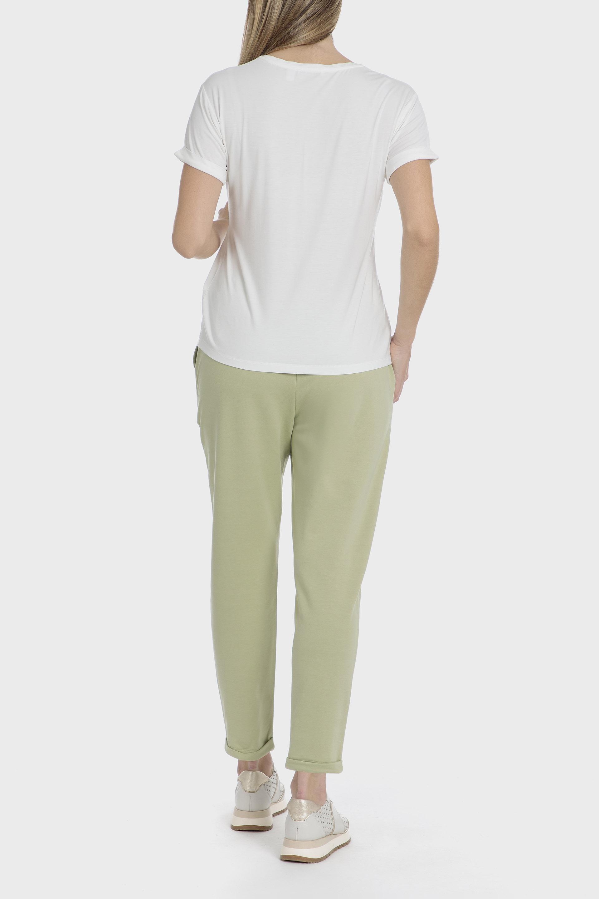 Straight-Leg Plain Casual Trousers, 3701_285, large image number 3