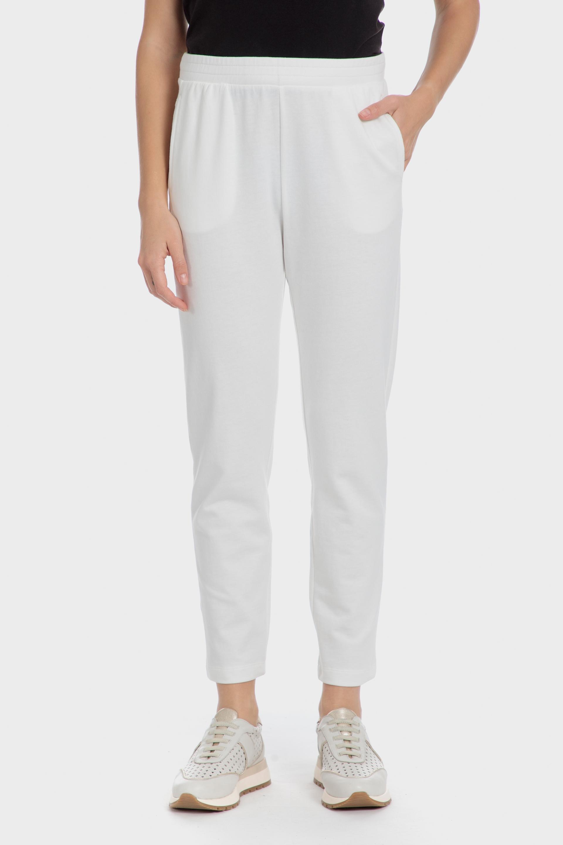 White Plain Casual Trousers, , large image number 0