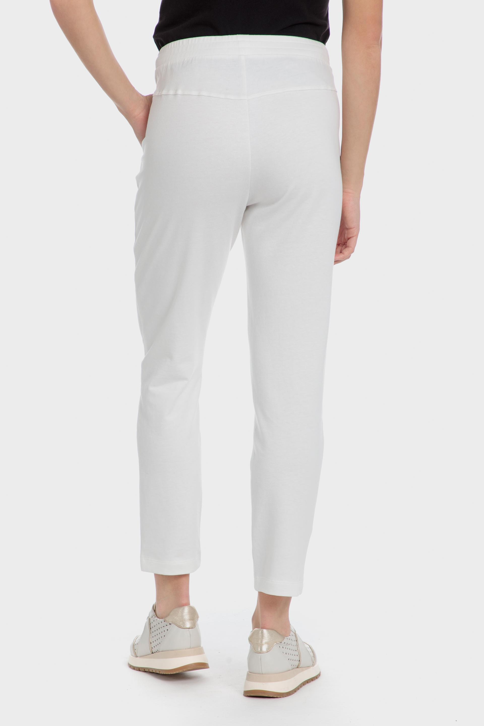 White Plain Casual Trousers, , large image number 1