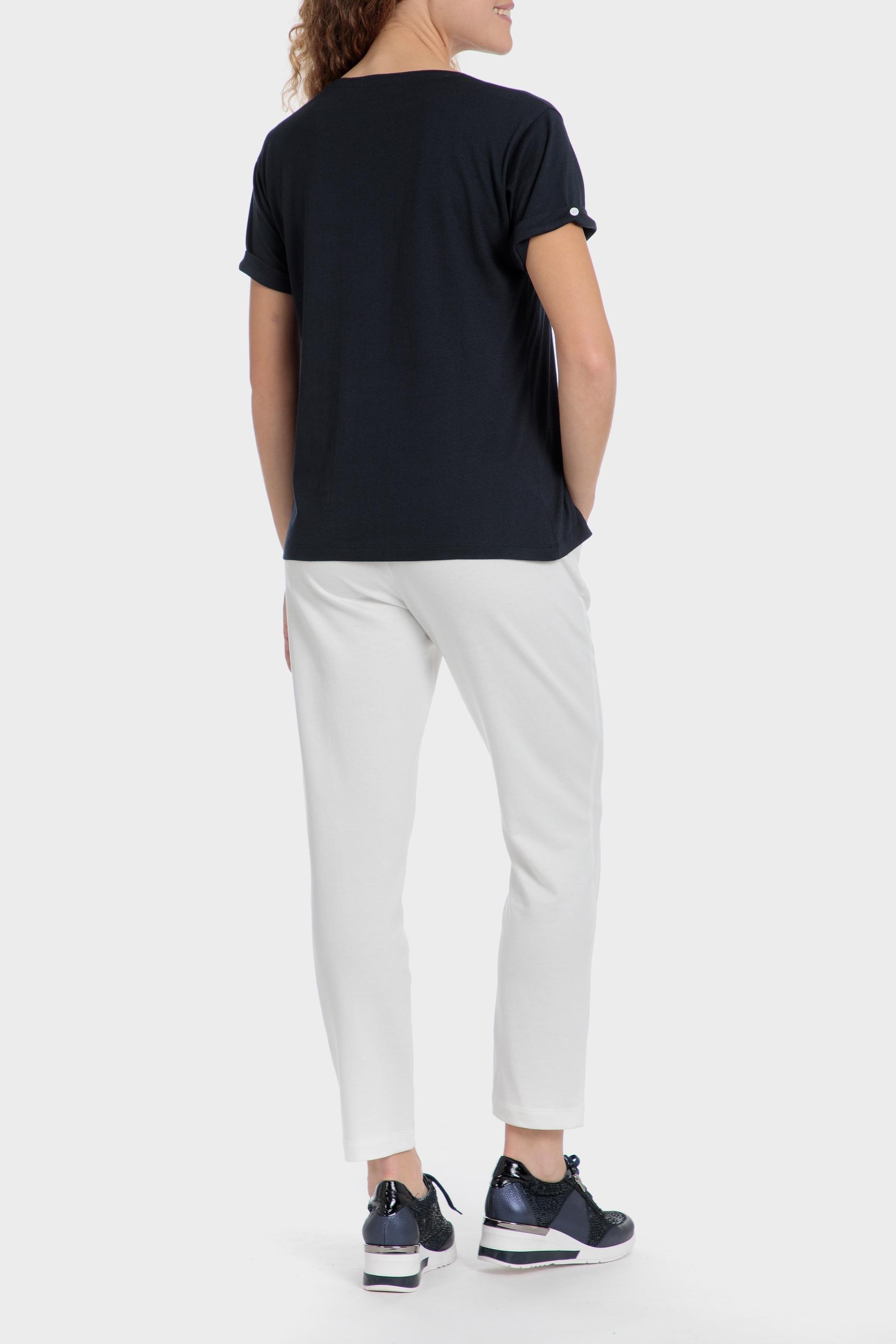 White Plain Casual Trousers, , large image number 3