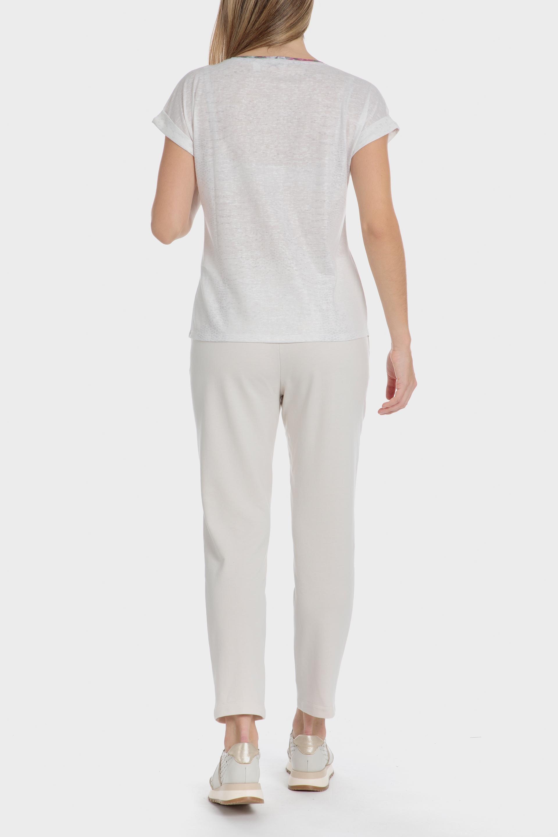 Cream Slim Casual Jogger, , large image number 3