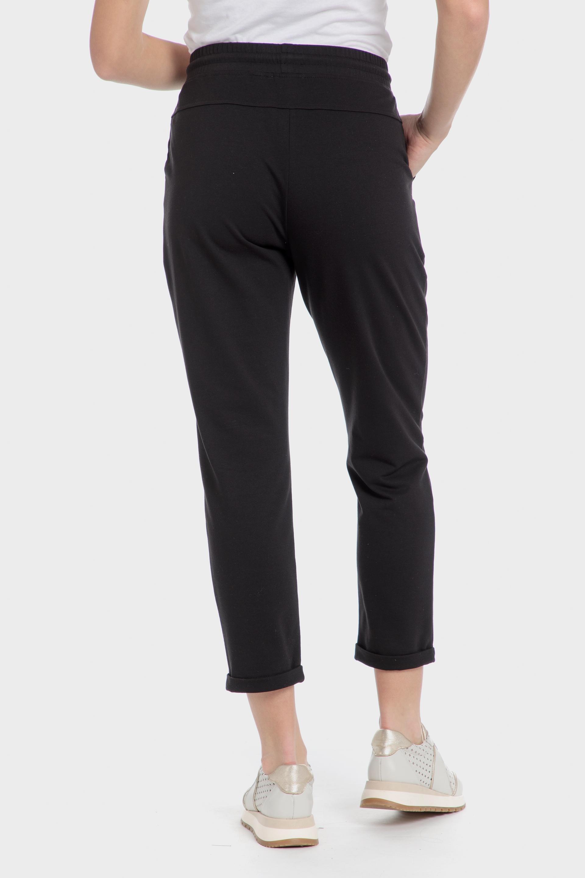 بنطال رياضي كاجوال بقصة سليم فت، أسود, Black, large image number 1