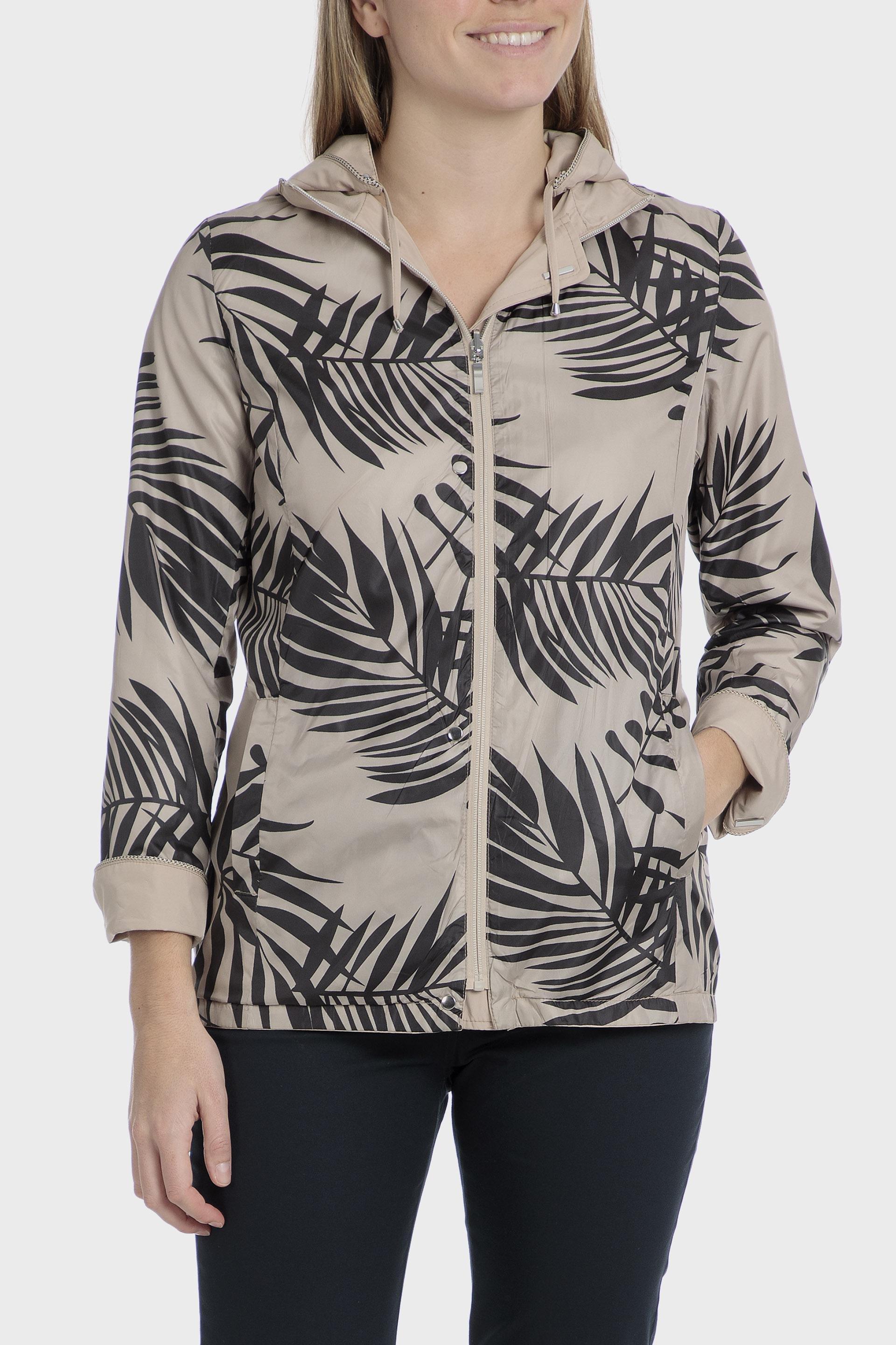 Beige Reversible Printed Parka, , large image number 2