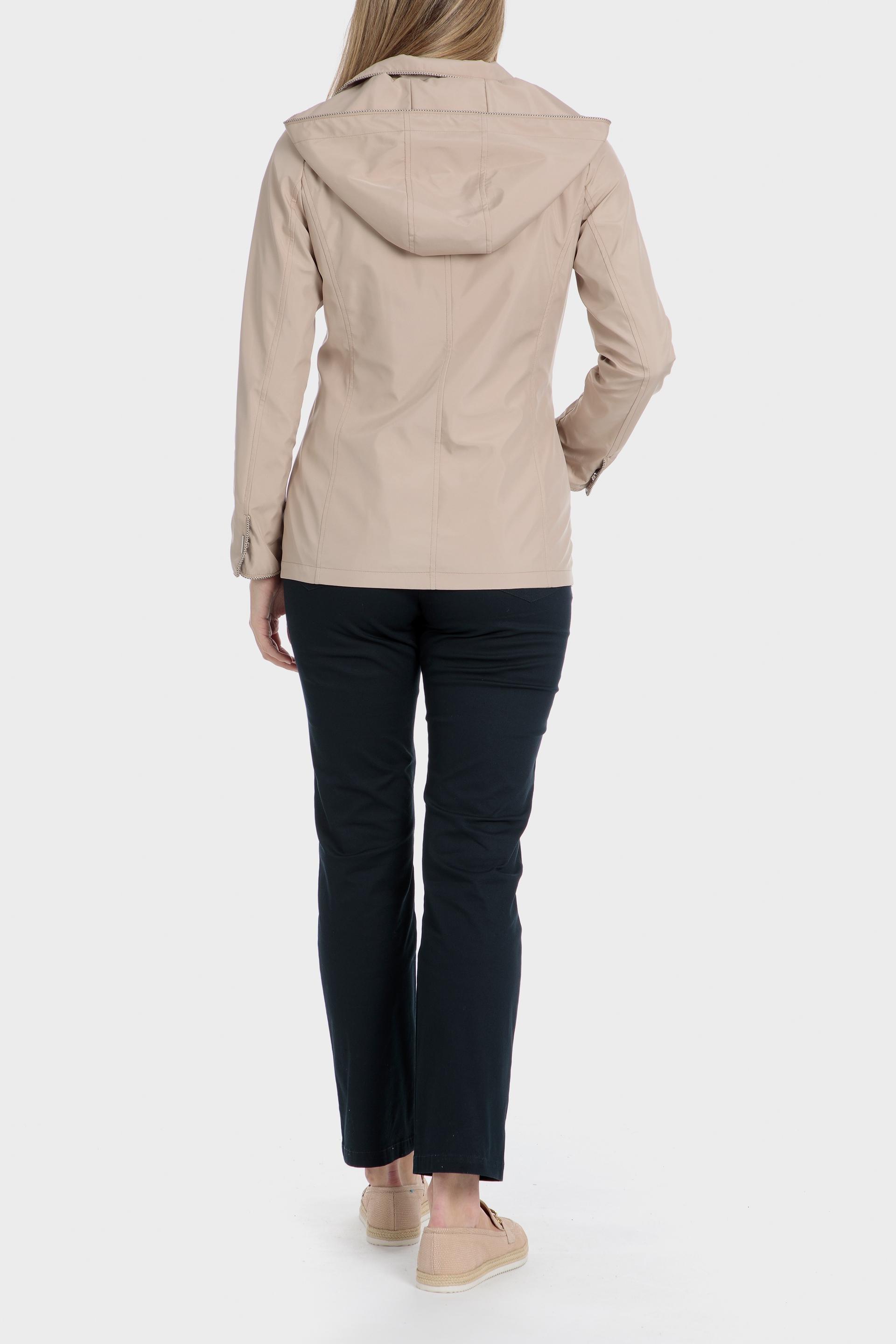 Beige Plain Parkas Rain Wear, , large image number 5