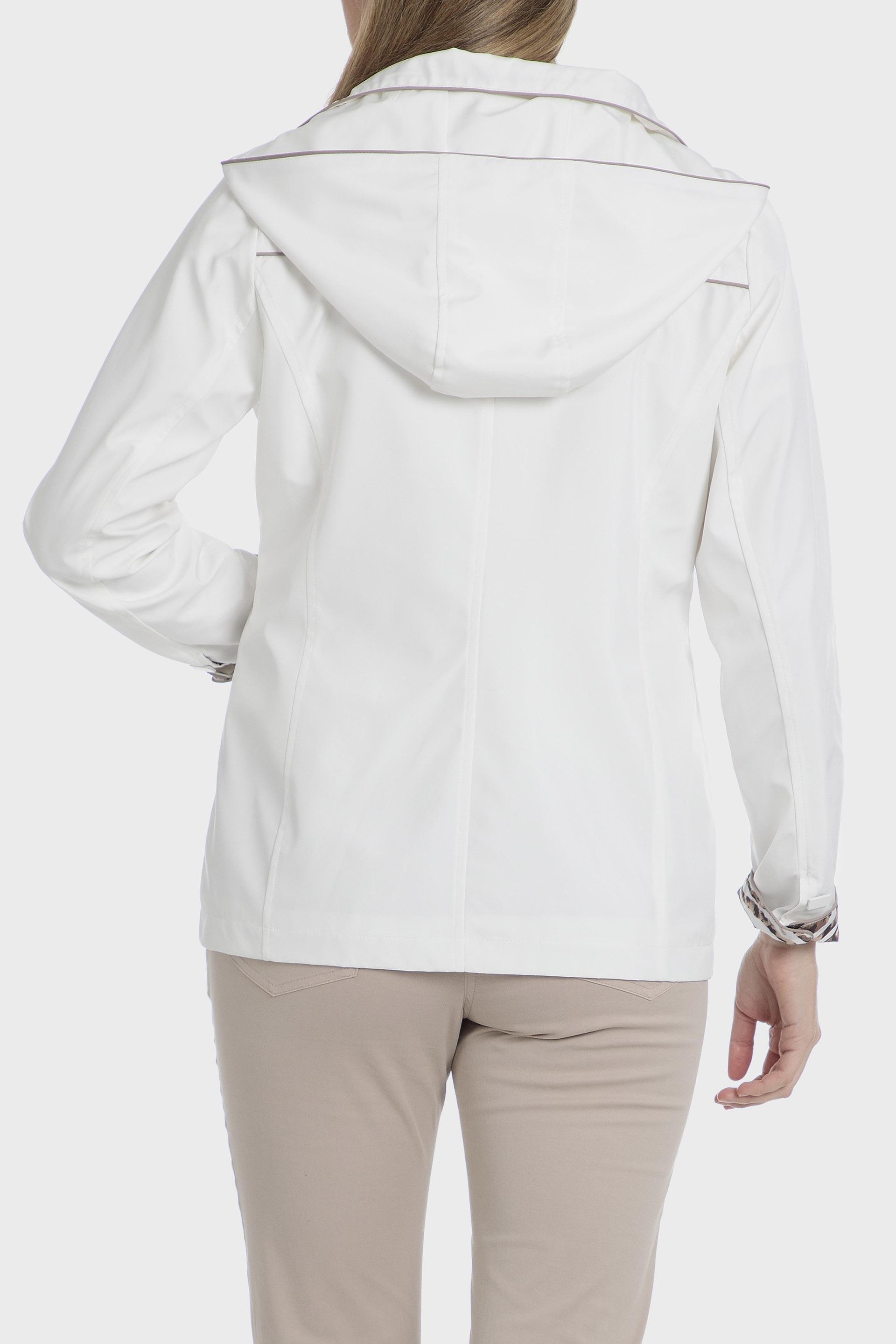 White Animal Print Parka, , large image number 1