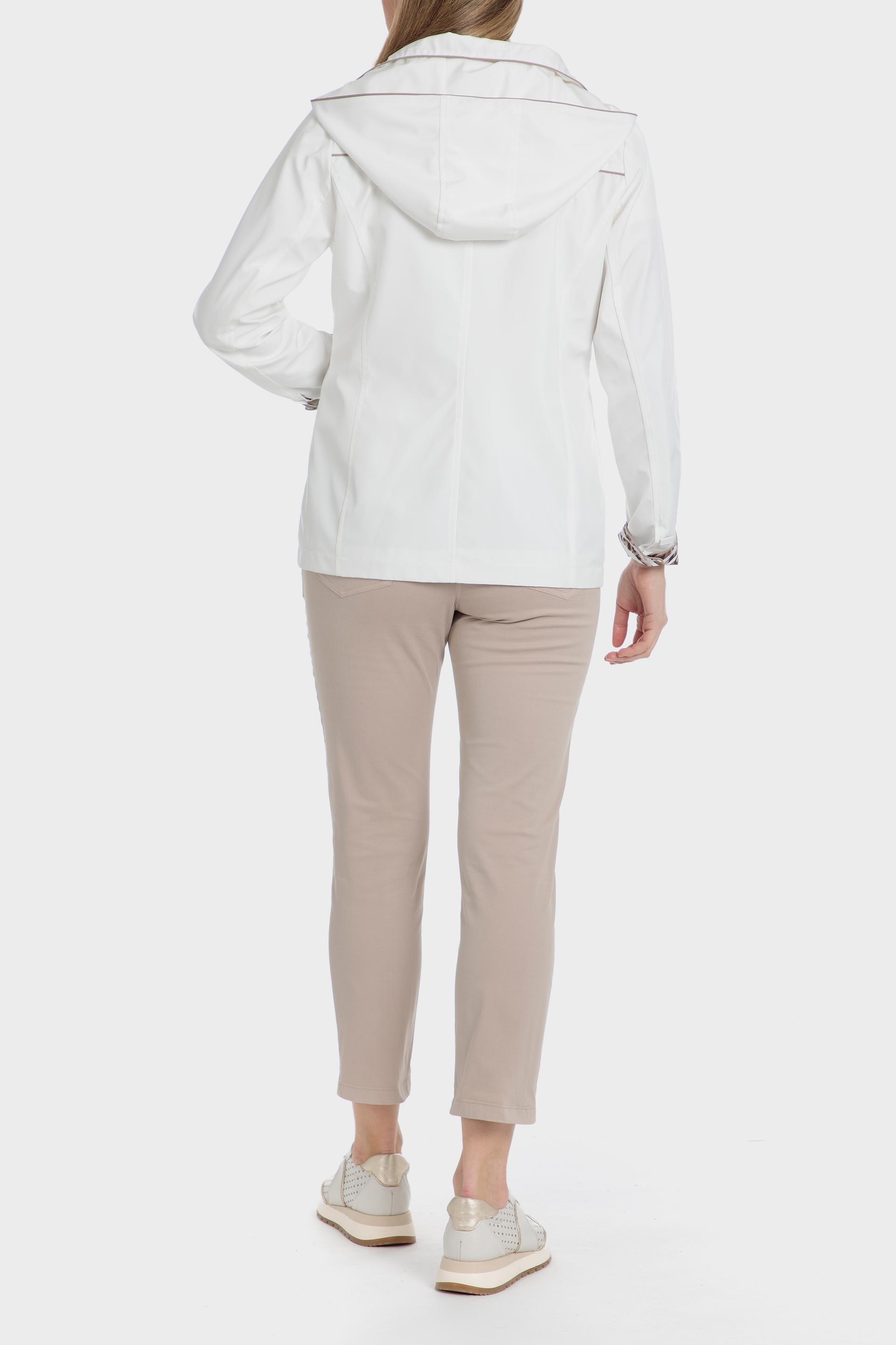 White Animal Print Parka, , large image number 4