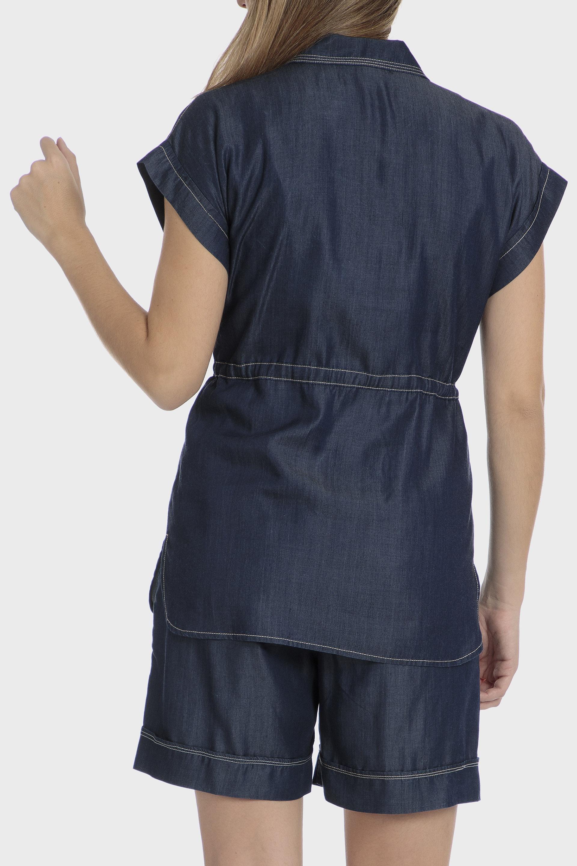 Navy Plain Button Down Shirt, , large image number 1