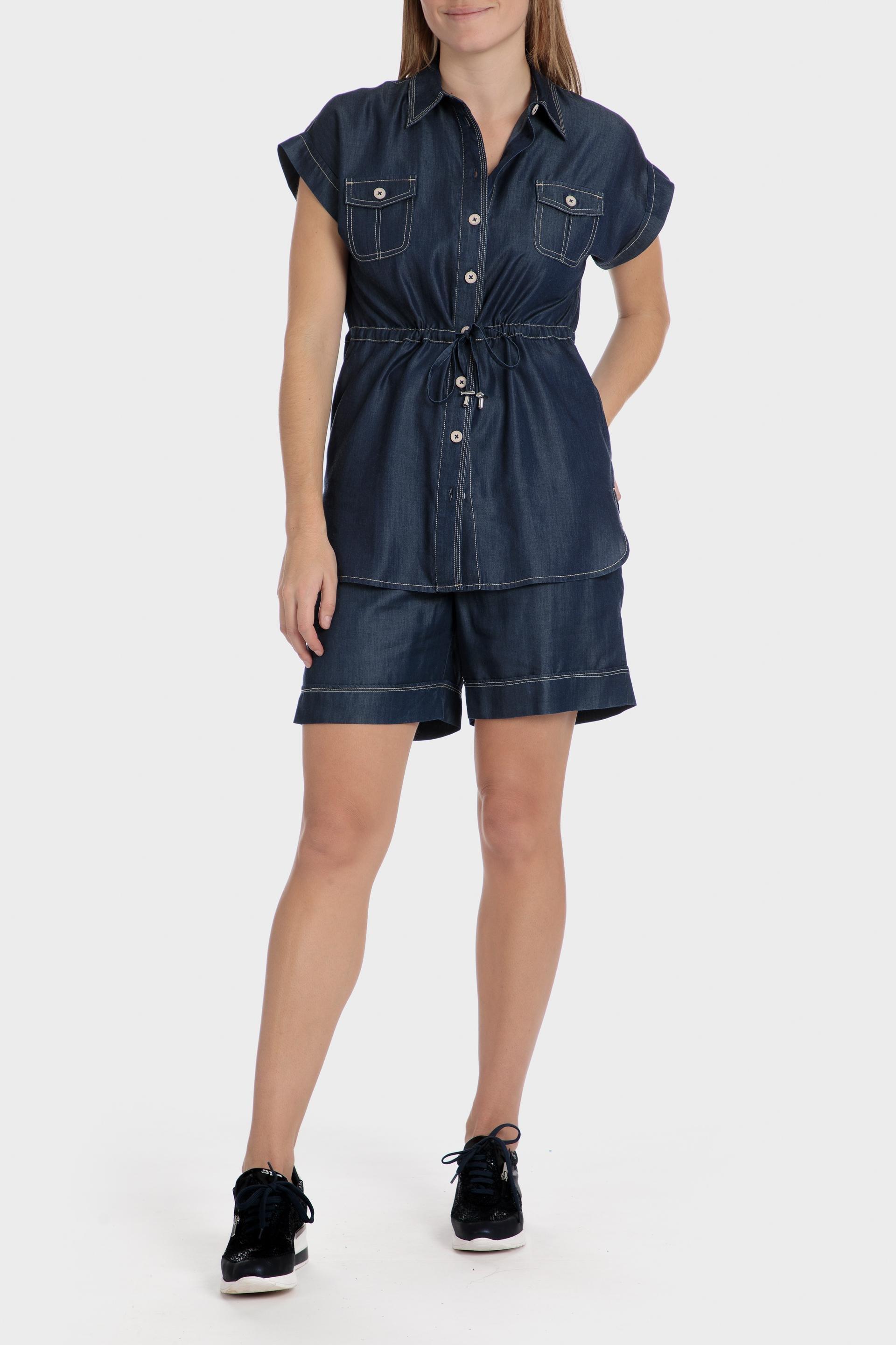 Navy Plain Button Down Shirt, , large image number 2