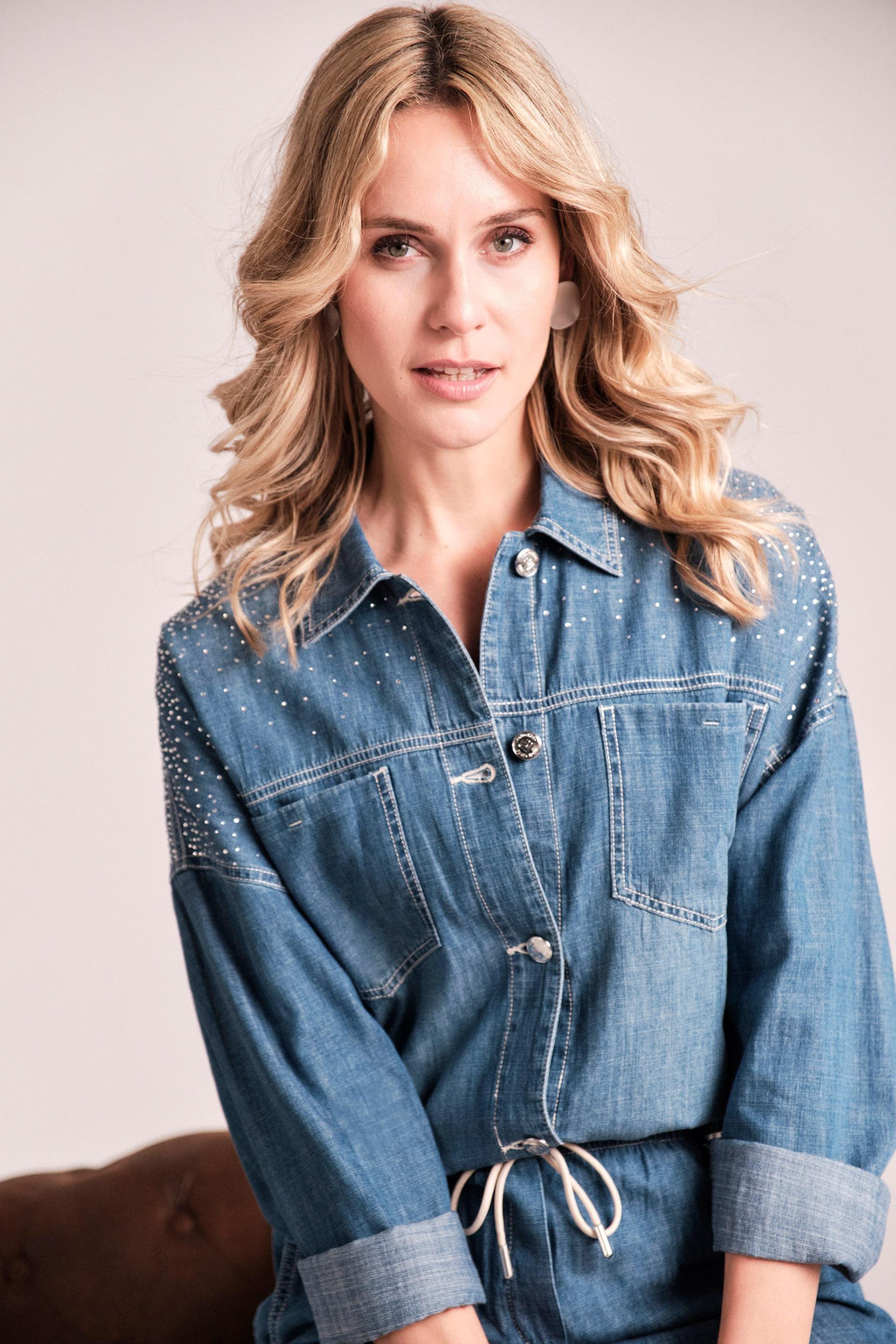 Blue Chambray Overshirt, , large image number 0