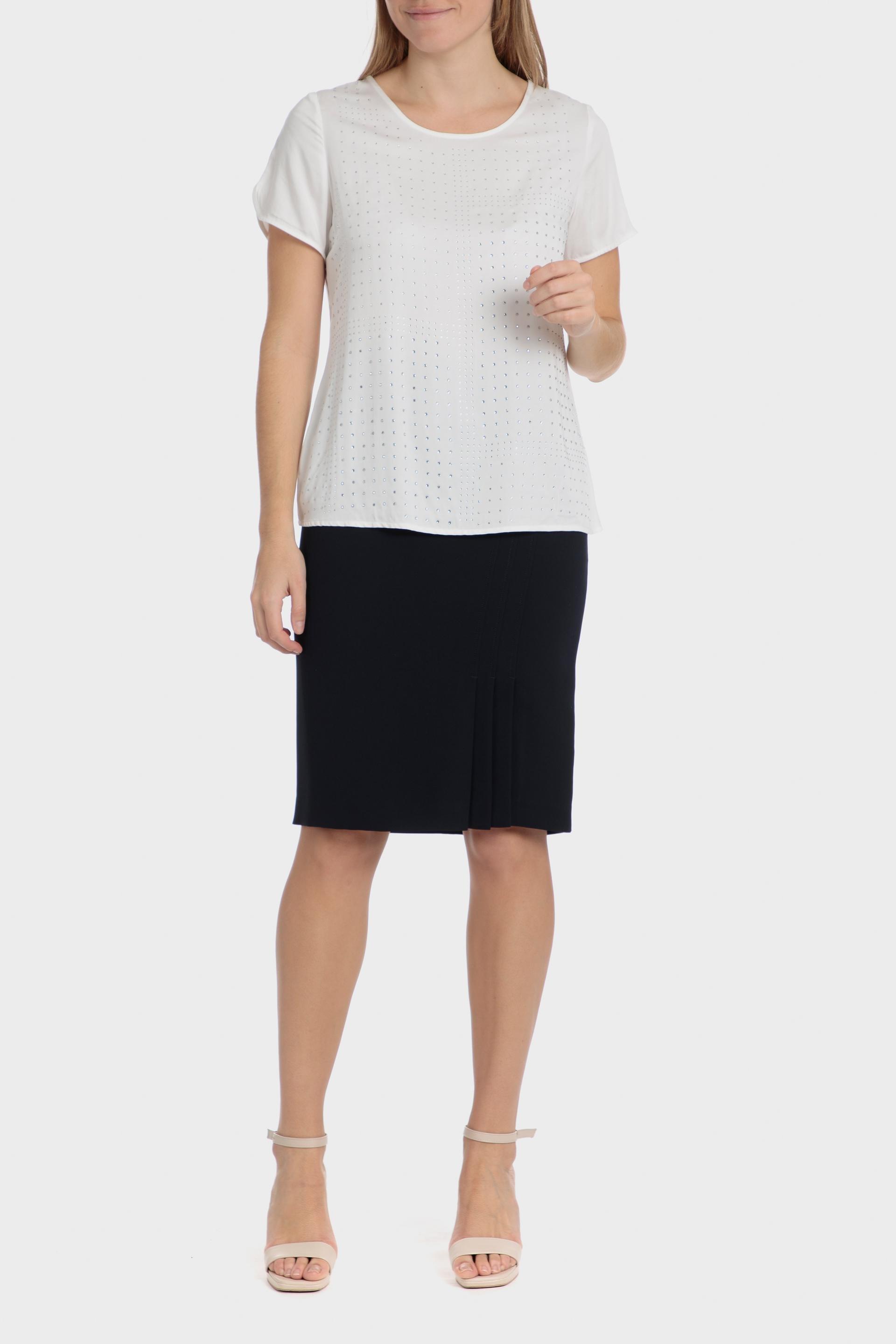 White Open-Work Knit Casual Cropped, , large image number 4