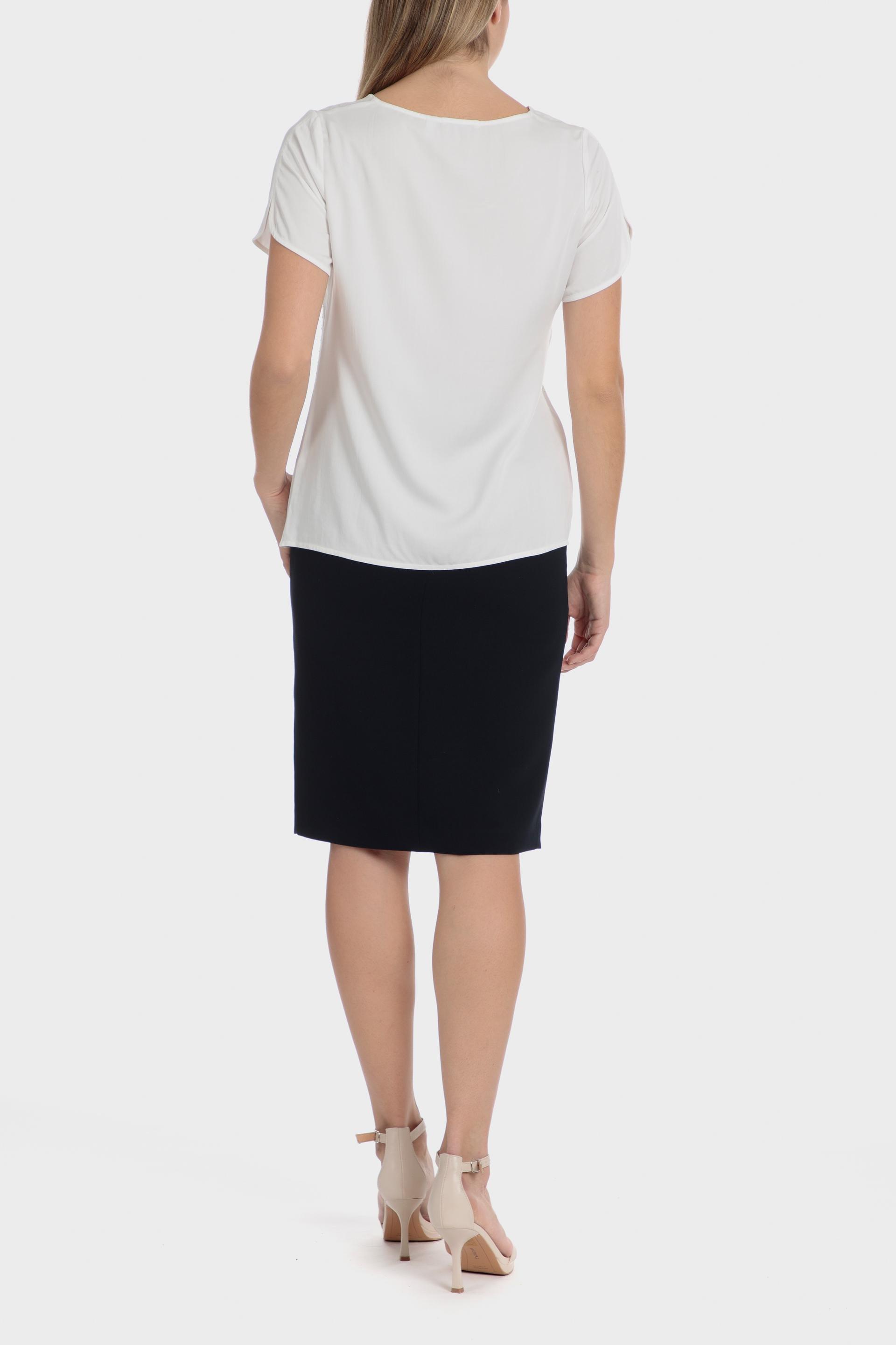 White Open-Work Knit Casual Cropped, , large image number 6