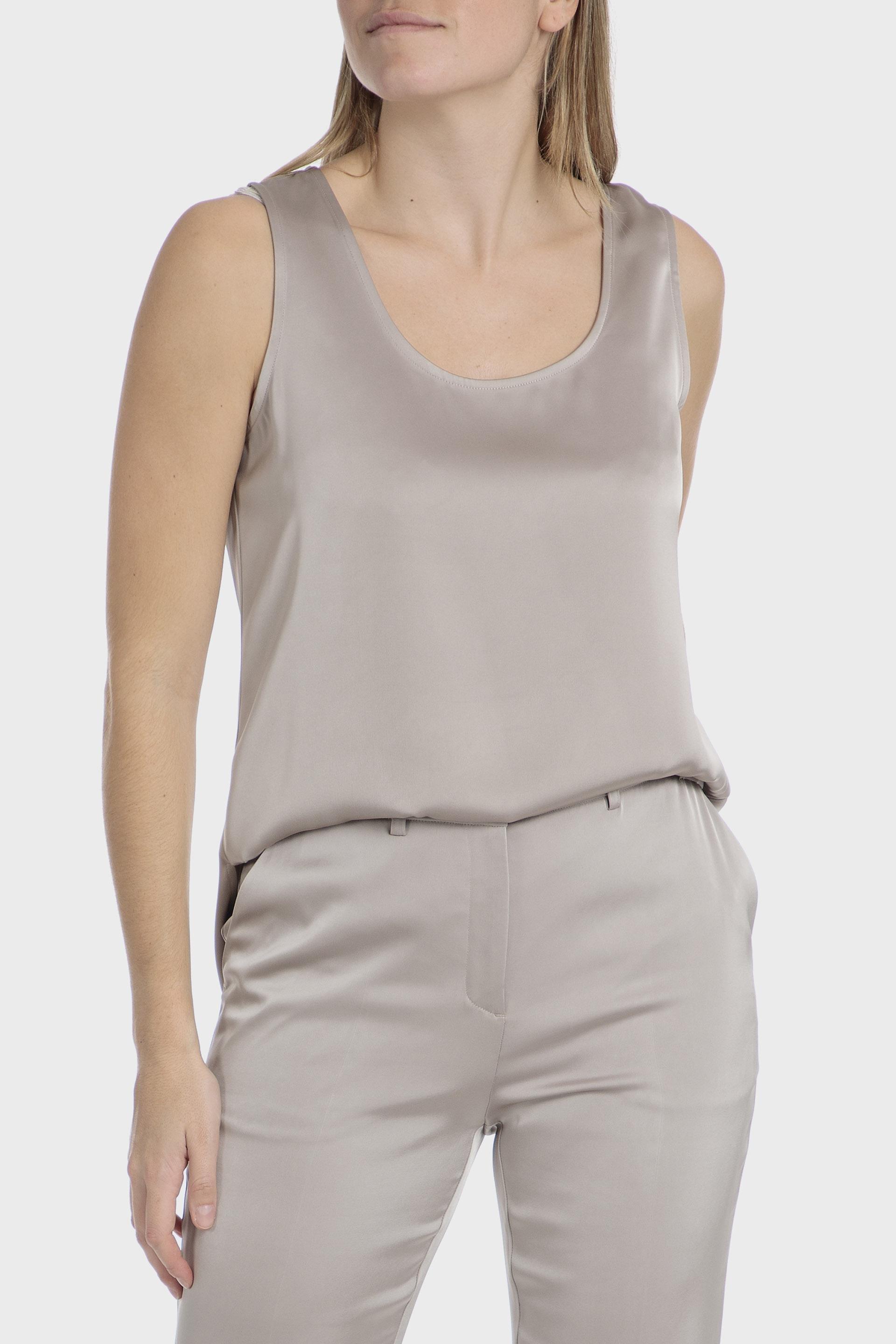 Beige Classic Satin Top, 3701_129, large image number 0