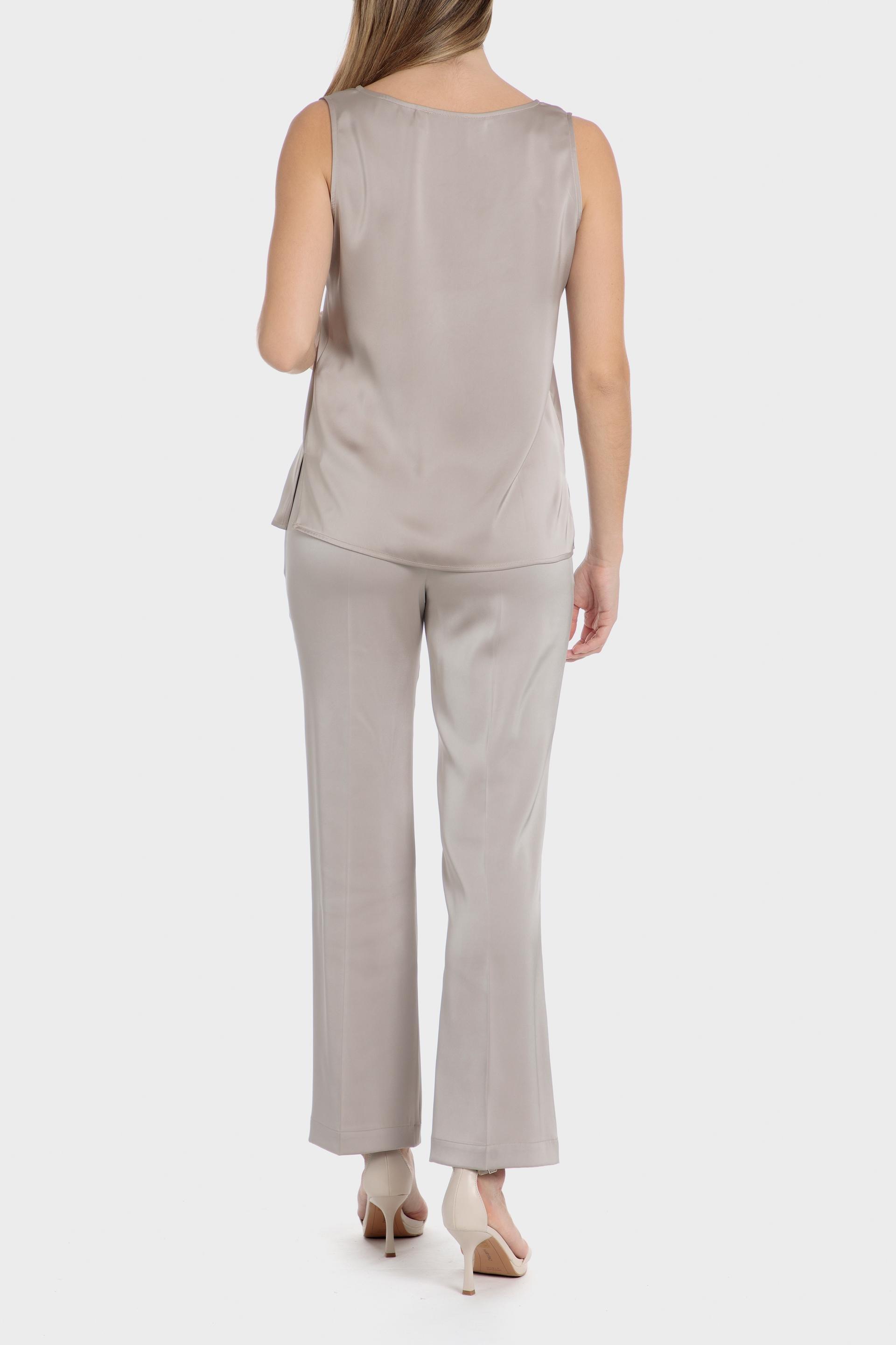 Beige Classic Satin Top, 3701_129, large image number 2