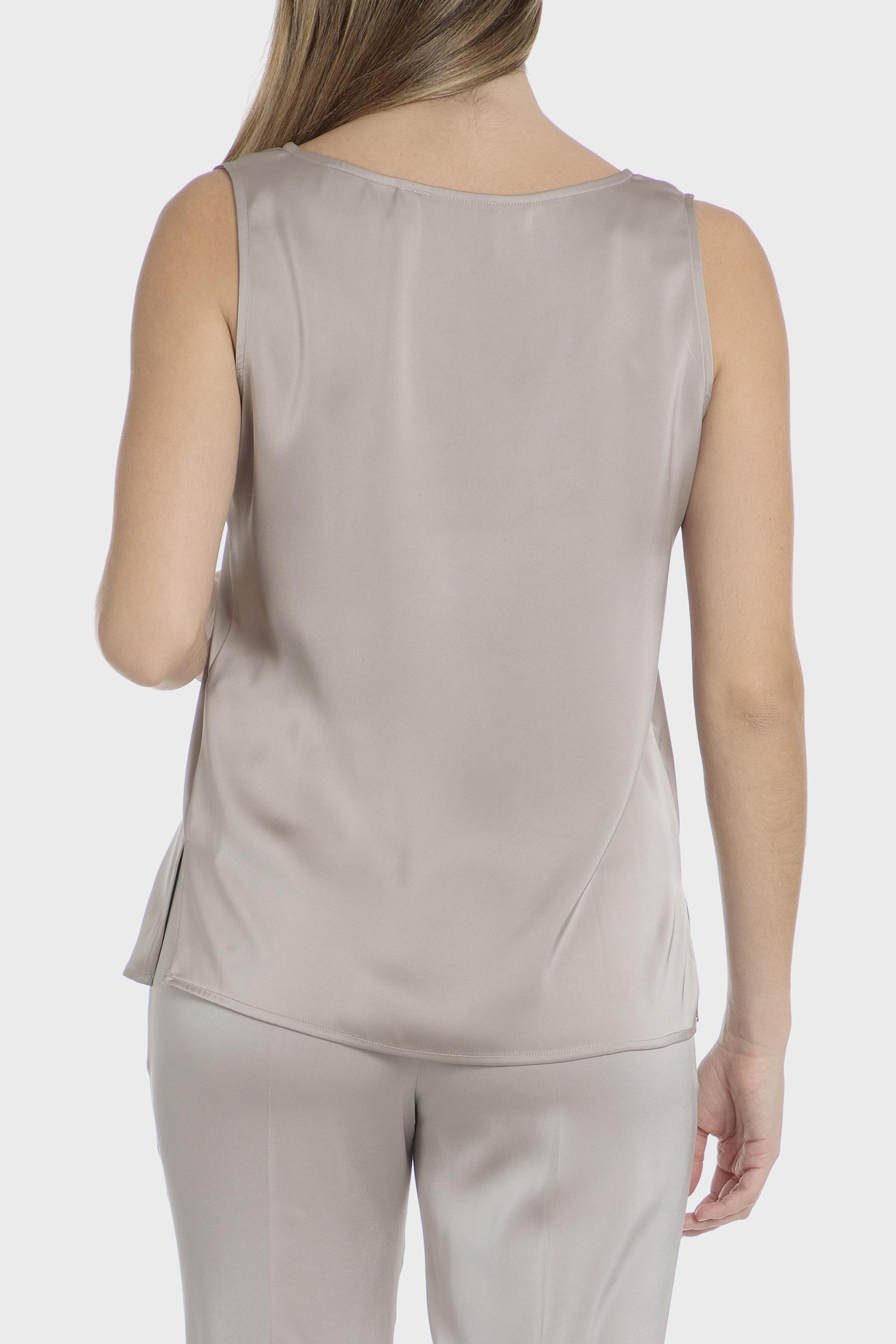 Beige Classic Satin Top, 3701_129, large image number 4